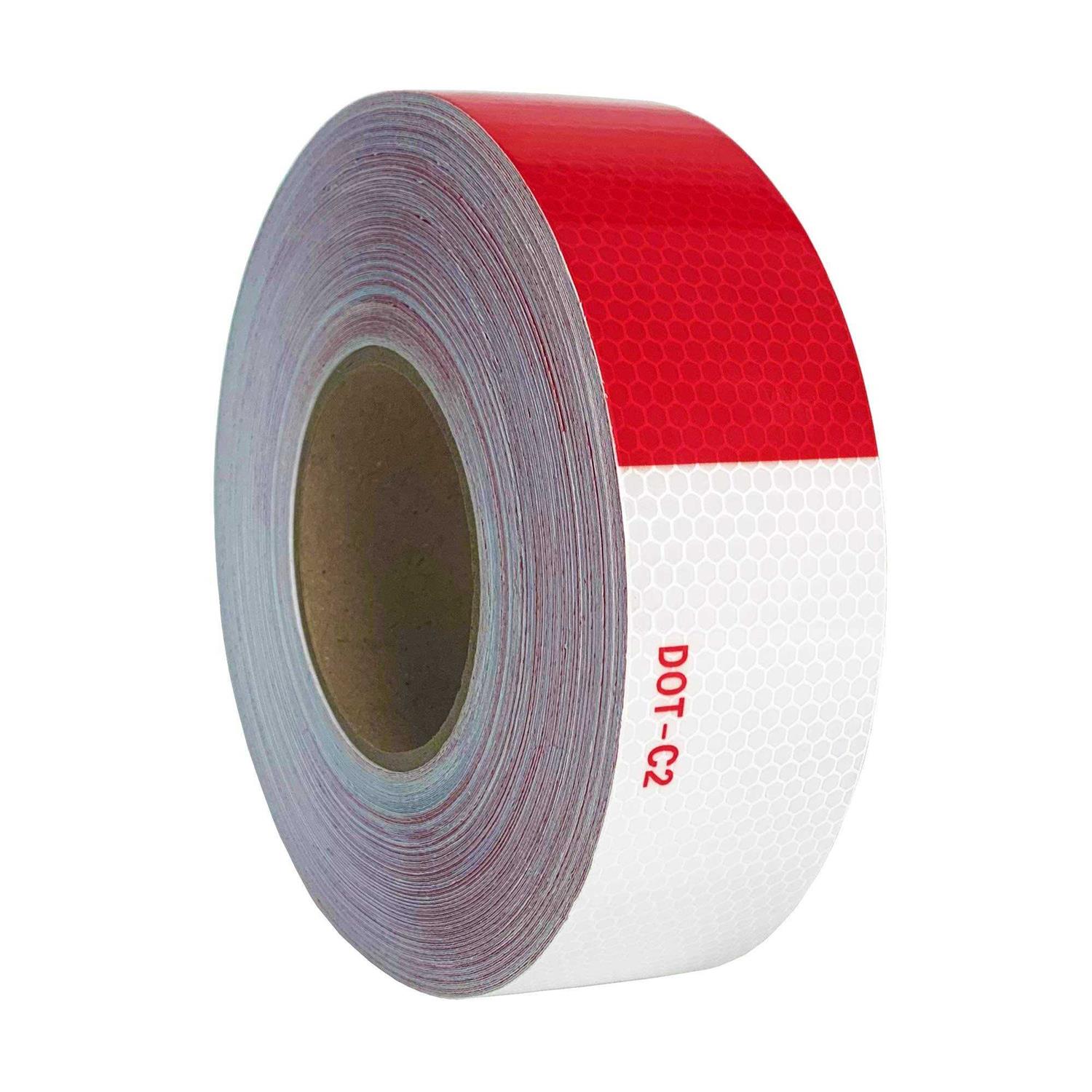 WAENLIR 2 inch Reflective Safety Tape DOT-C2 Waterproof Red and White Adhesive Conspicuity Tape for trailer - Cheap Fitting