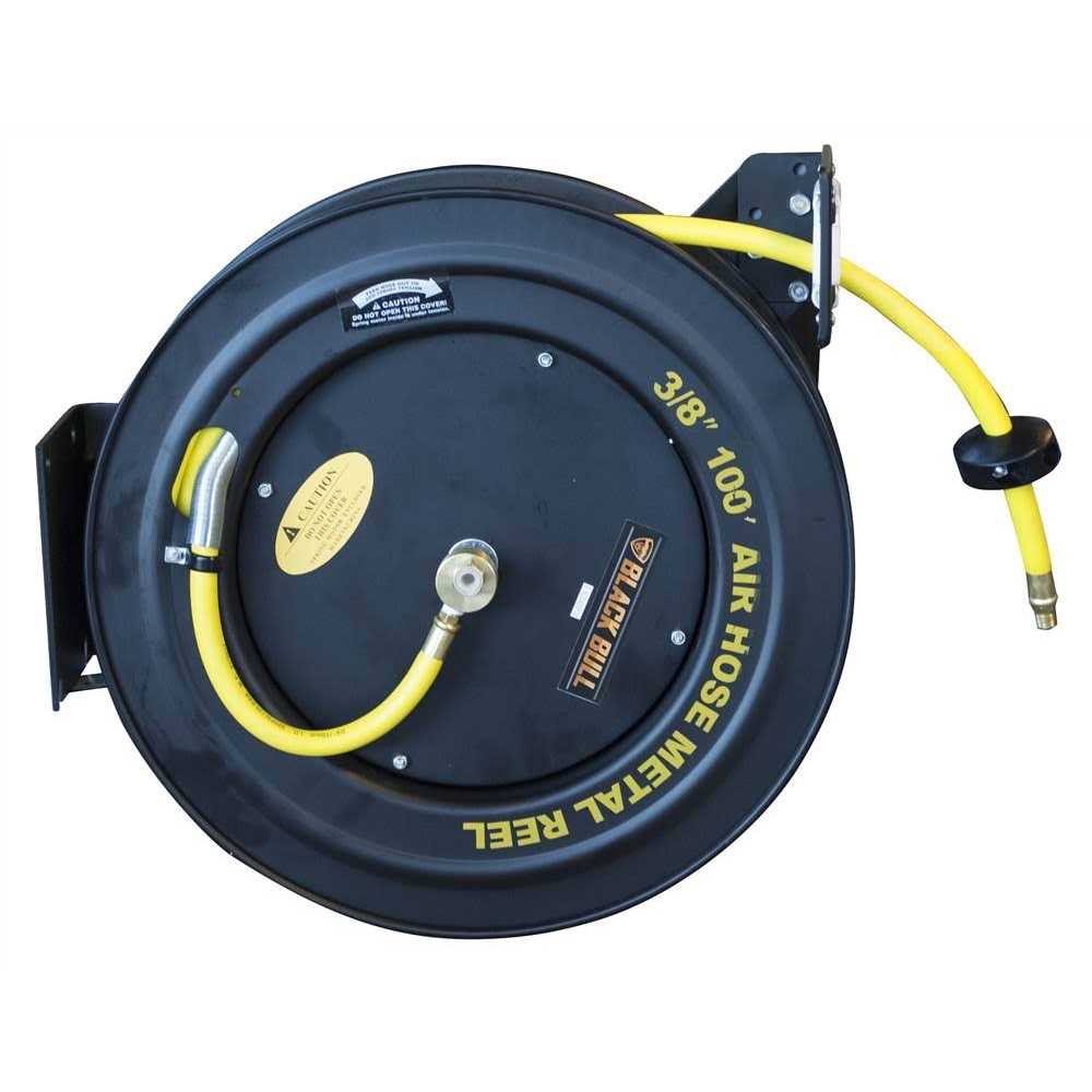 Black Bull 100 Foot Retractable Air Hose Reel with Auto Rewind AHAR100 - Cheap Fitting