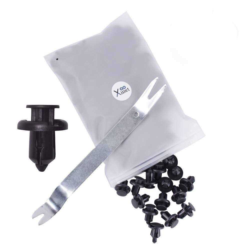 Xislet 100 Pcs POM Fastener Rivets Nylon Compatible with Honda Acura Accord Civic Fits Bumper and Fender Body Retainer Clips with Tool Replace - Cheap Fitting