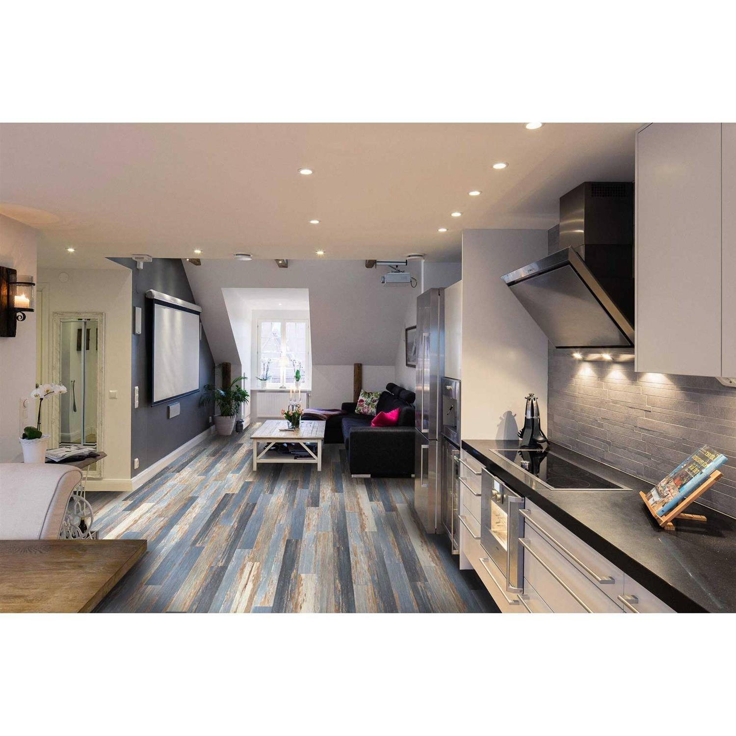 Deco Products Colors Glue Down Floor and Wall DIY Old Aged 6 36 in. Multi-Tonal Luxury Vinyl Plank - Cheap Fitting