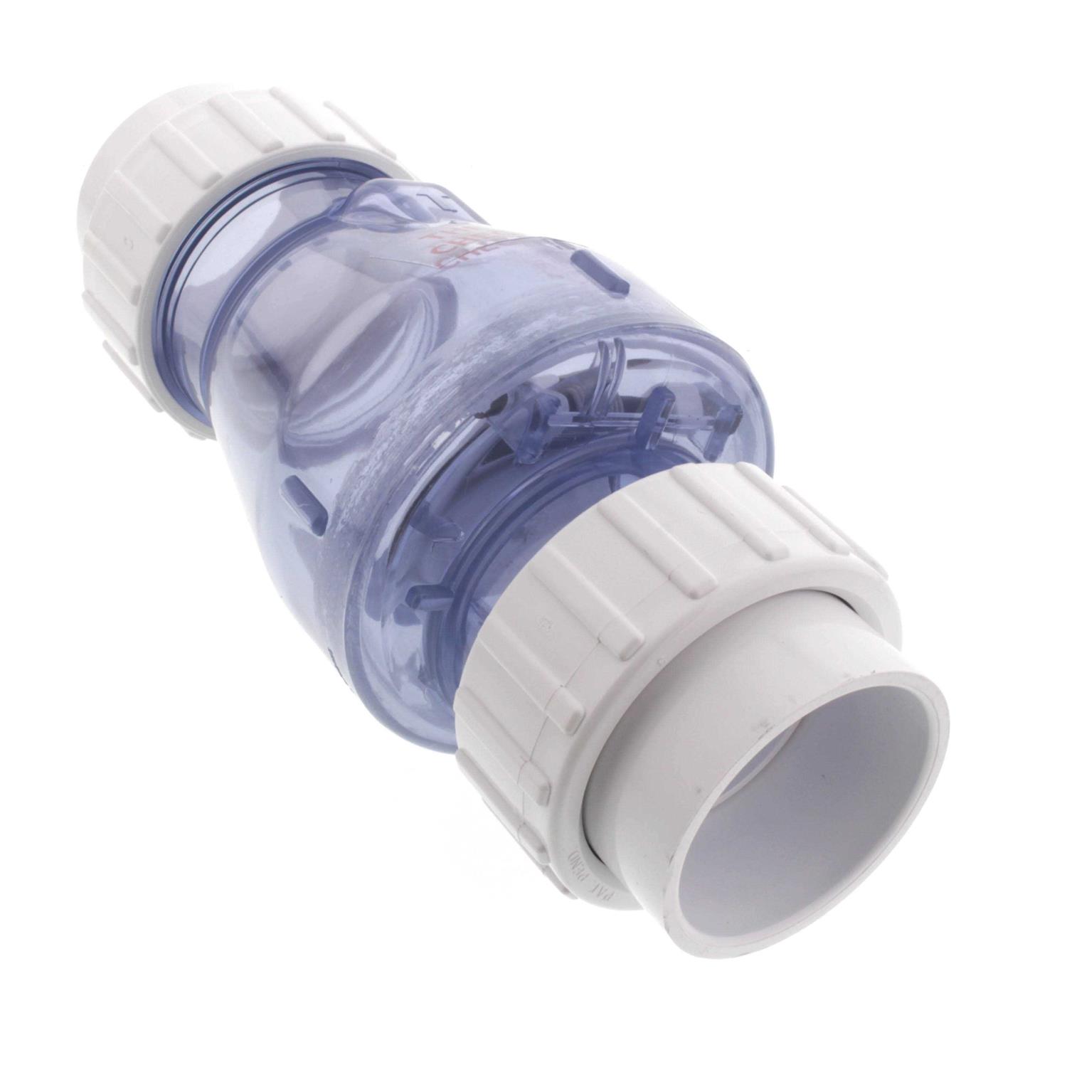 Zoeller 30-0043 2 in. PVC Quiet Check Valve Clear - Cheap Fitting