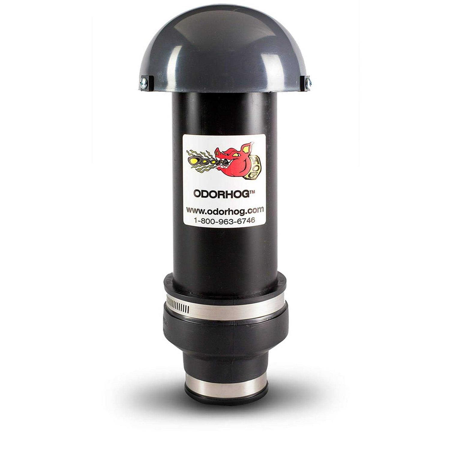 Odorhog Vent Stack Pipe Filter 4 Sizes, Black ABS with Mushroom Cap, Removes Outdoor Septic and Sewer Odors - Cheap Fitting