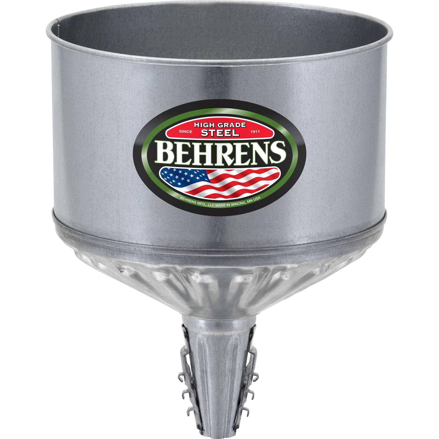 Behrens Galvanized Steel Lock-On Tractor Funnel - Cheap Fitting