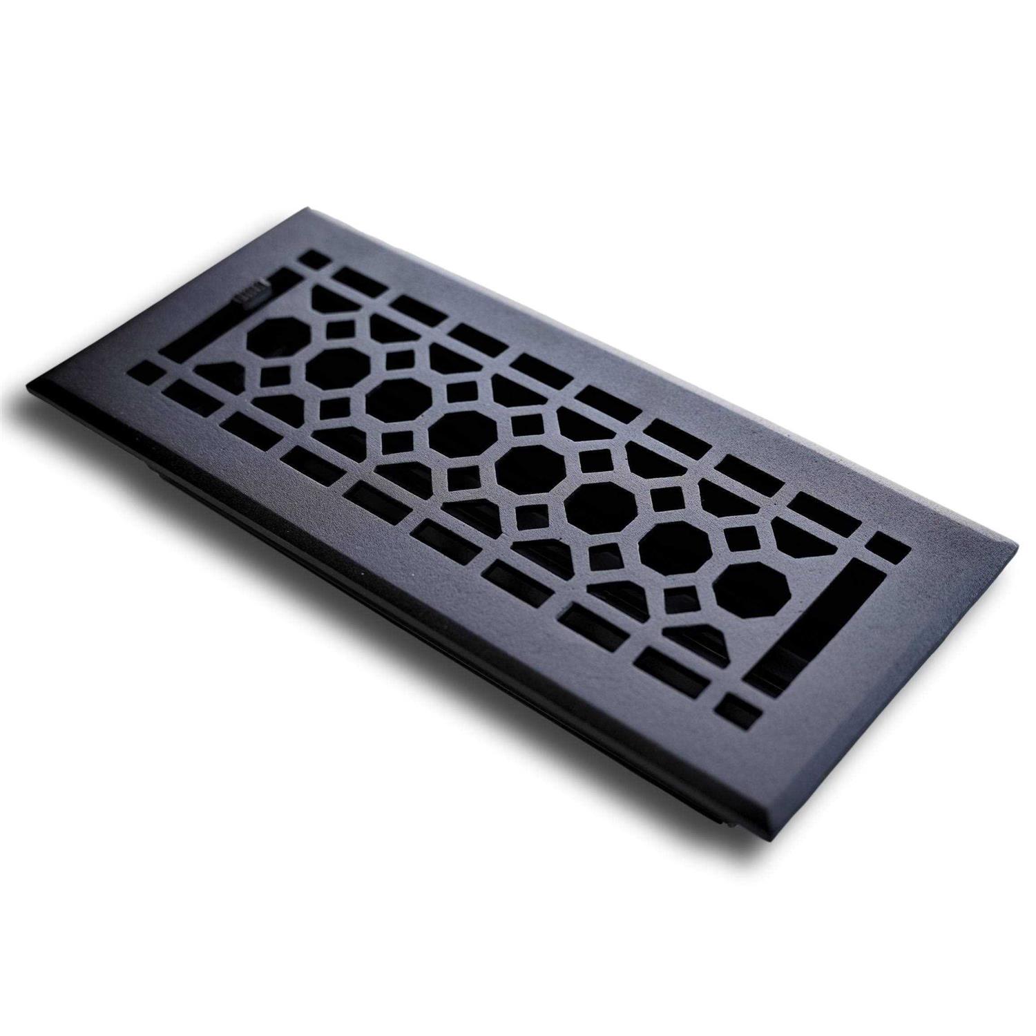 Cast Iron Honeycomb Vent Covers – Black 2 x 10 (Overall: 3.75 x 11.5) - Cheap Fitting