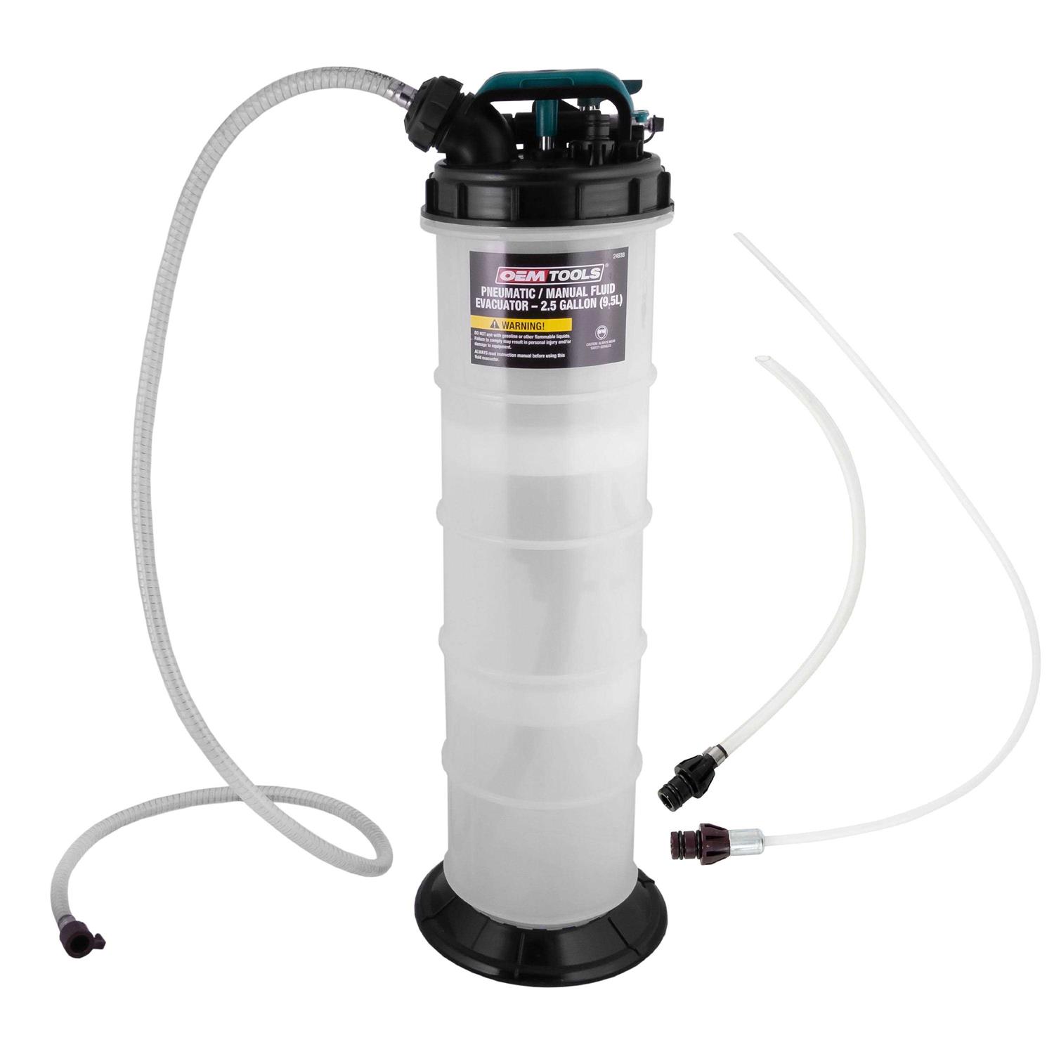 Oemtools 24938 Pneumatic/Manual Fluid Extractor 2.5 Gallon - Cheap Fitting