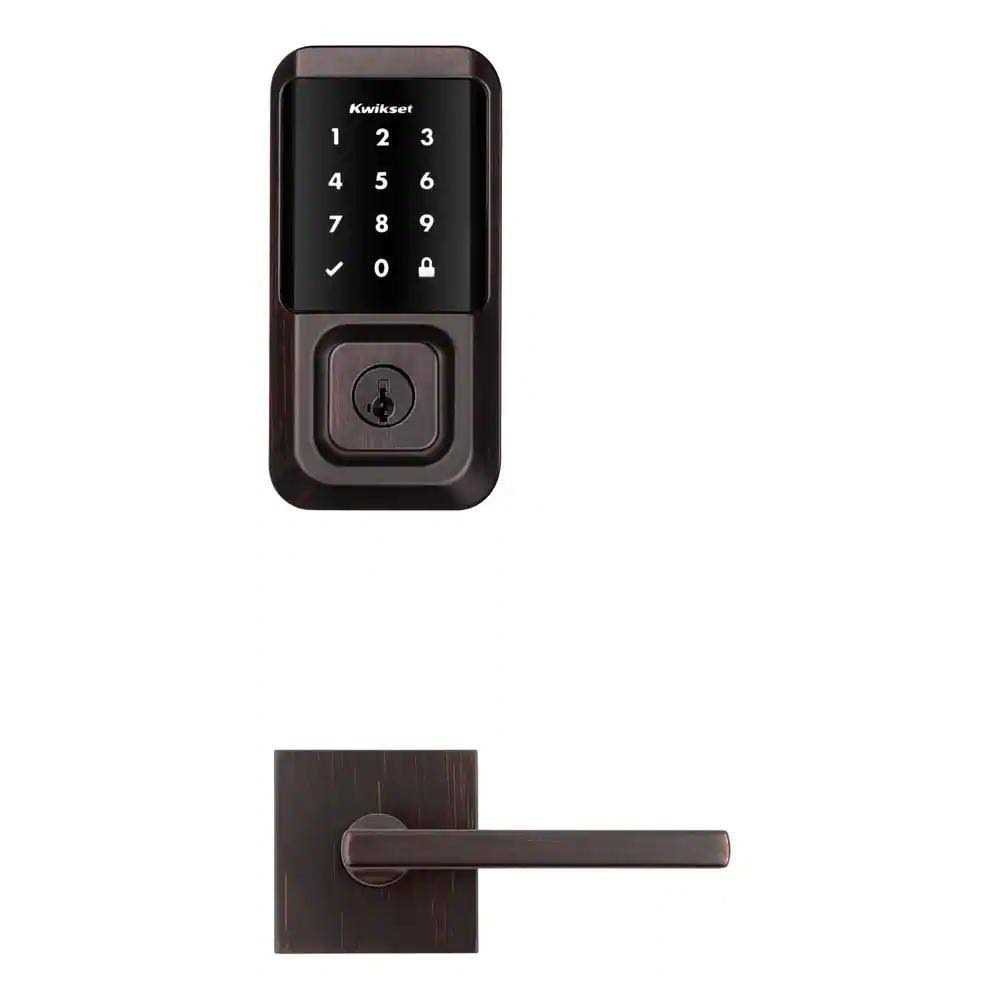 Kwikset HALO Venetian Bronze Keypad Electronic Smart Lock Deadbolt feat SmartKey Security, Touchscreen and Wi-Fi w/Halifax lever - Cheap Fitting