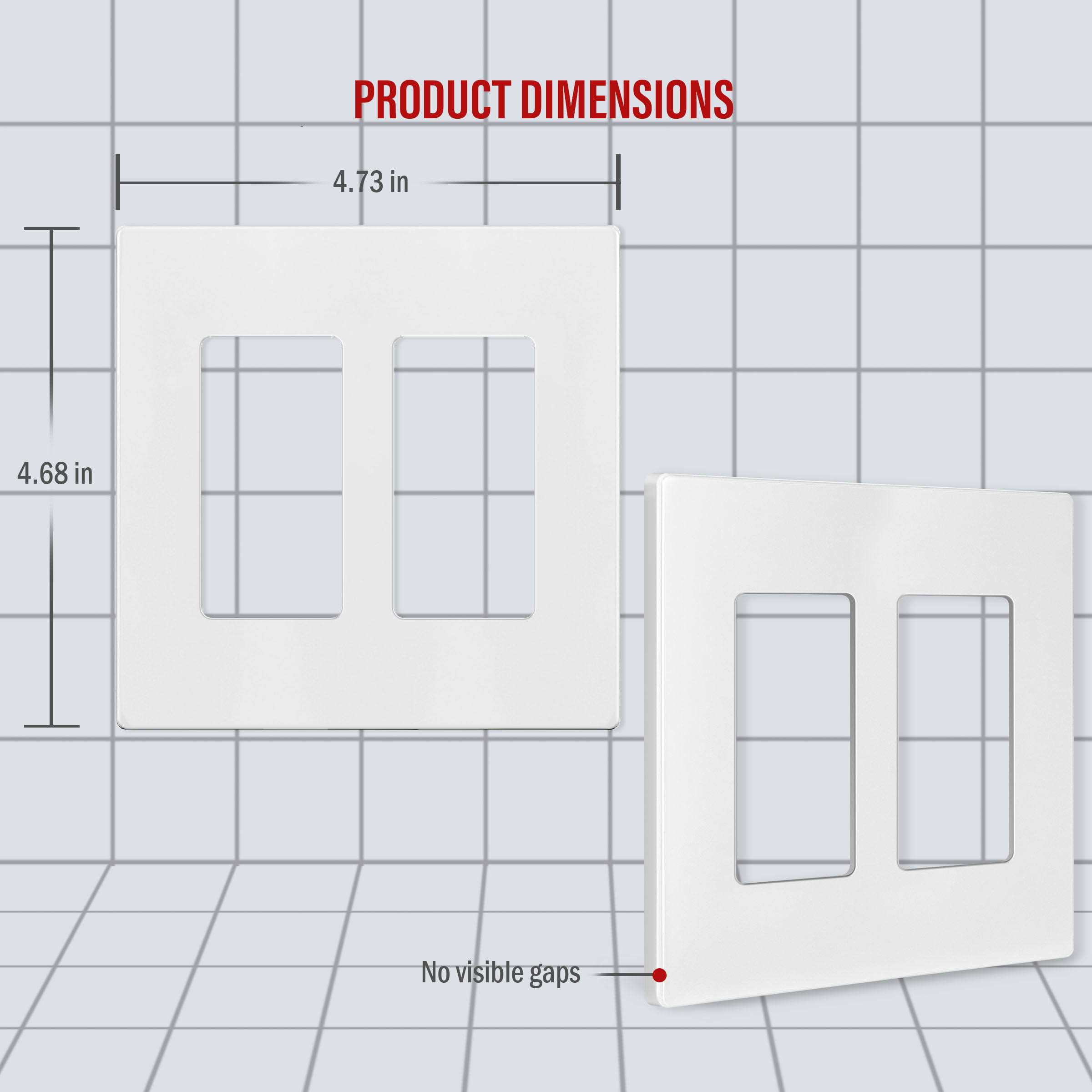 Screwless 2-Gang Decorator Wall Plate Enerlites - Cheap Fitting