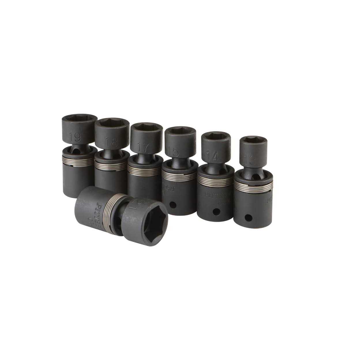 Pittsburgh 67911 7 PC 1/2 in Drive Metric Impact Swivel Socket Set - Cheap Fitting