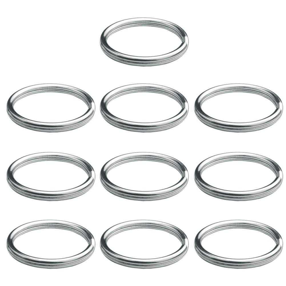 Auspichoice Marine Grade 316 Stainless Steel Key Ring Split Ring f Scuba Gear - Cheap Fitting