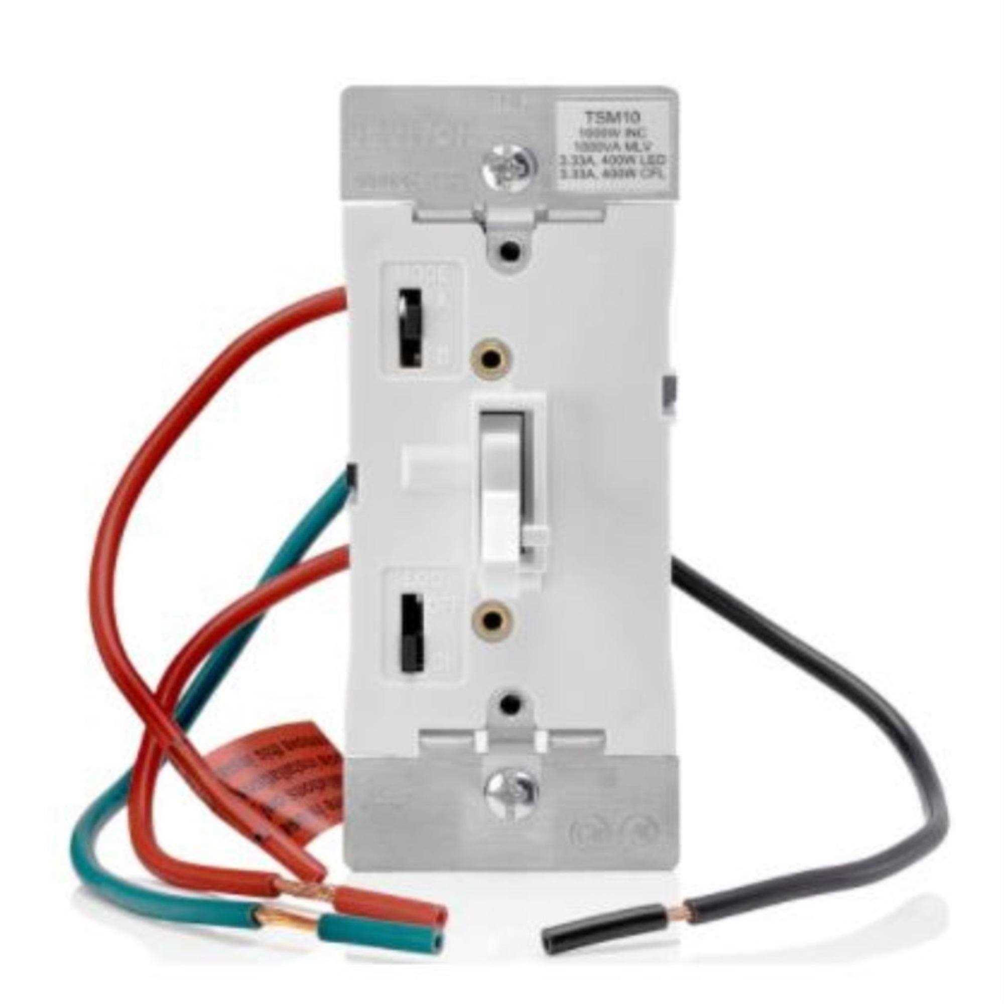 Leviton TSM10-1LW Toggle Slide Dimmer 1000W White - Cheap Fitting