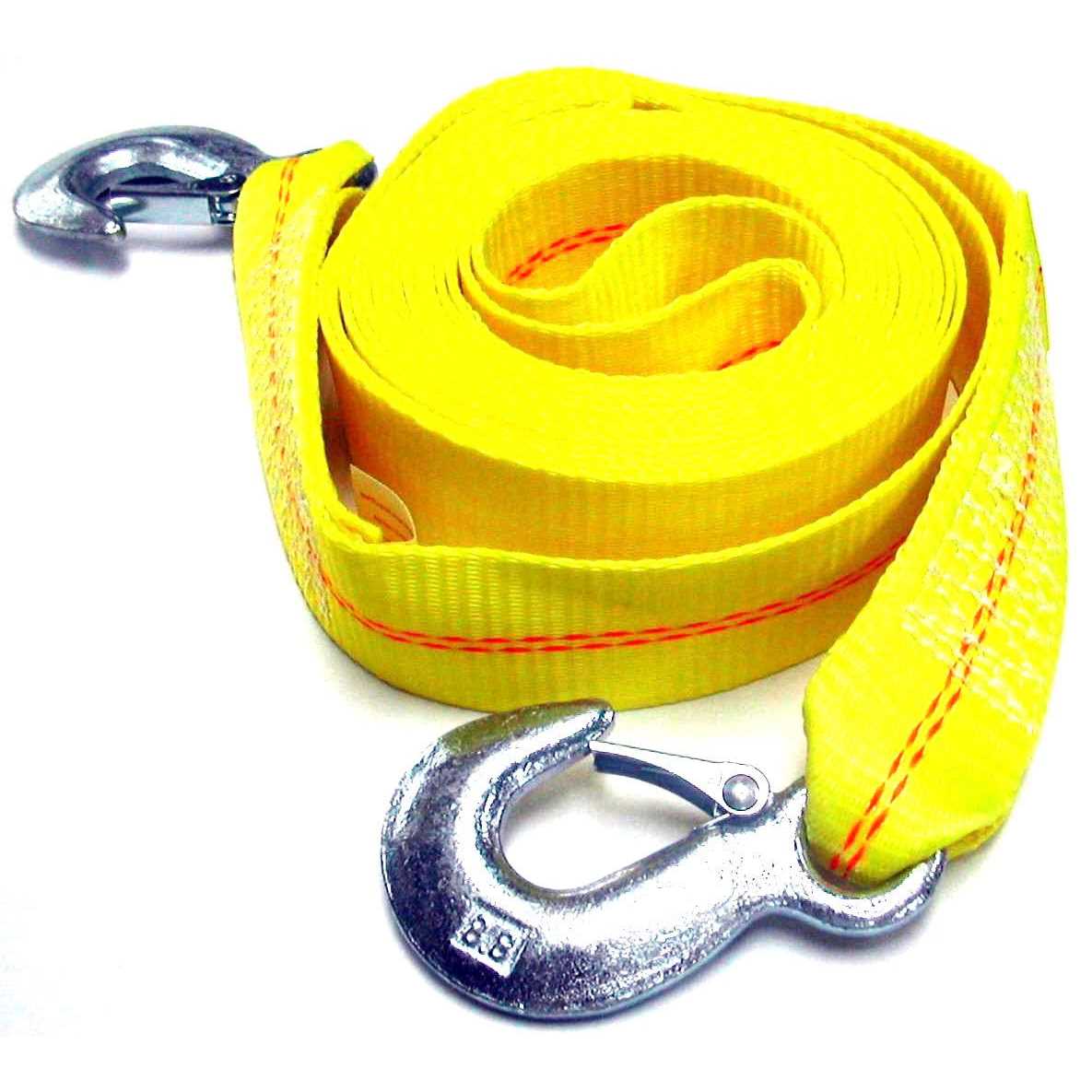 Hfs 2 X 30′ 4.5 Ton 2 Inch X 30 Ft. Polyester Tow Strap Rope 2 Hooks 10,000lb Towing Recovery - Cheap Fitting