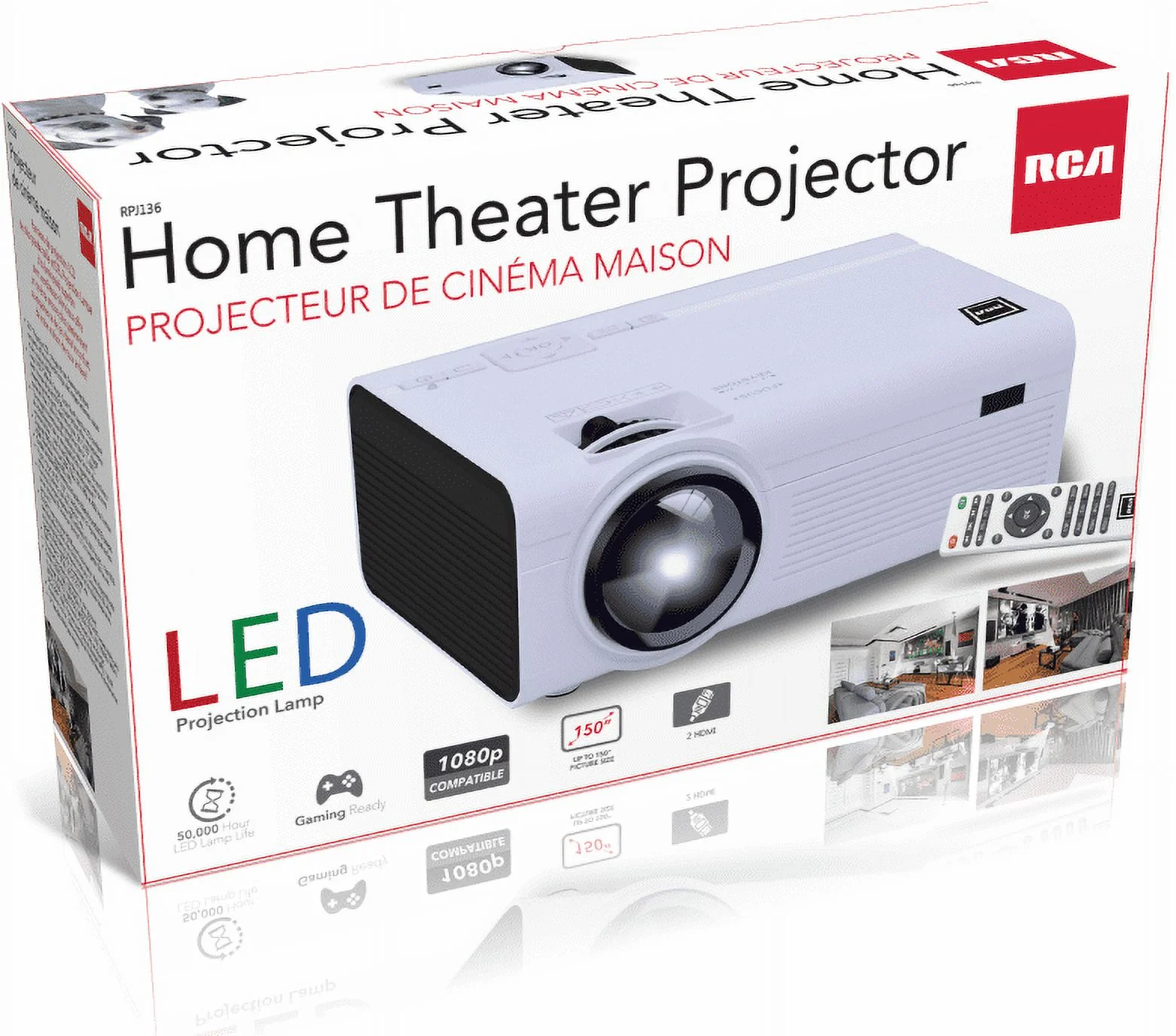 RCA 480P LCD Home Theater Projector - Up to 130