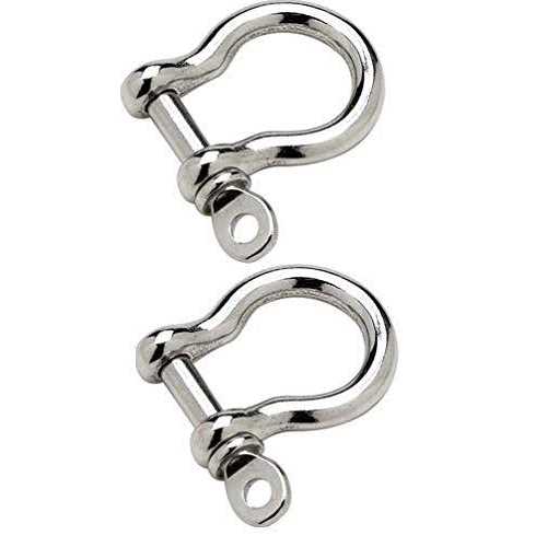 Marine Part Depot Two Marine Grade Stainless Steel Bow Shackles 1/8 - Cheap Fitting