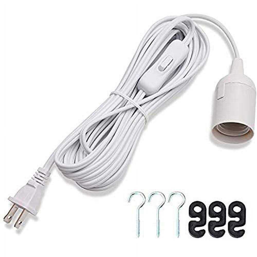 Jackyled Extension Hanging Lantern Cord Cable UL 360w with E26 E27 Socket On/Off Button Pendant Lighting - Cheap Fitting