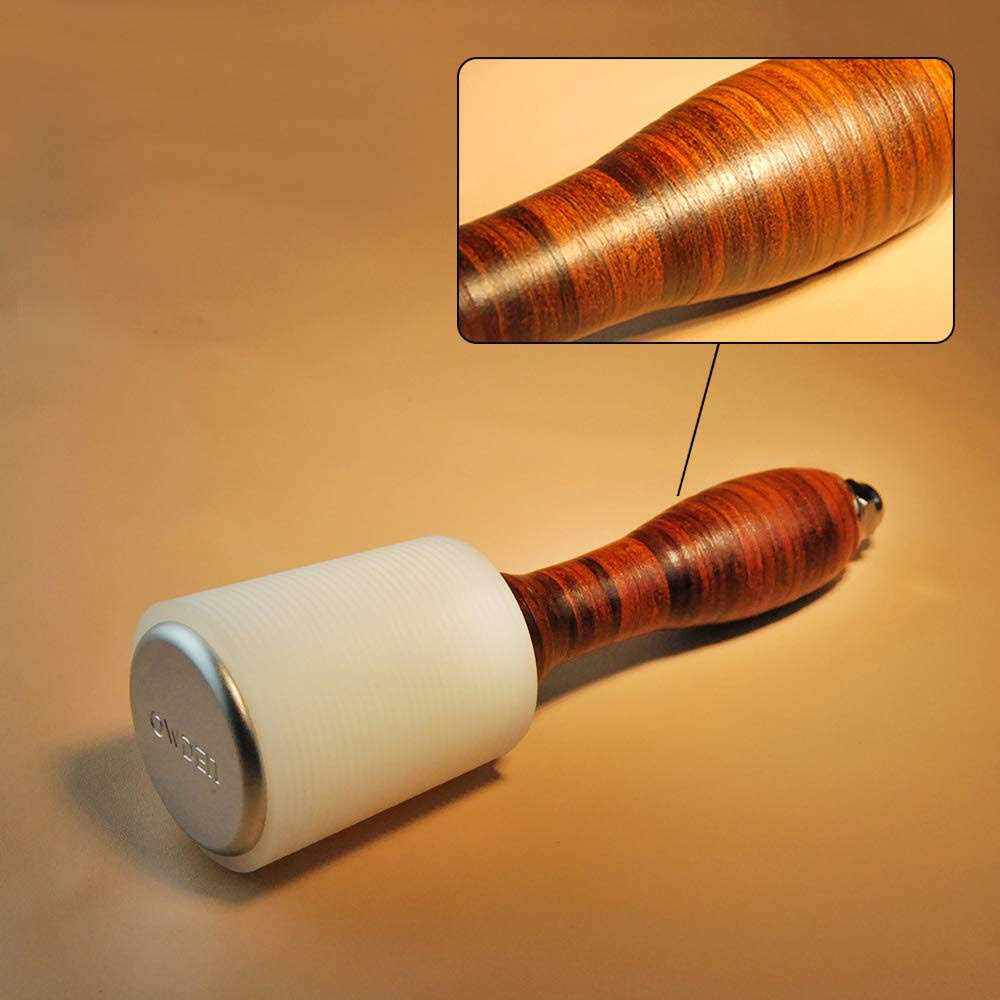 OWDEN Professional leather carving hammer,leathercraft hammer,High quality nylon head with leather grip handle,leather tools - Cheap Fitting