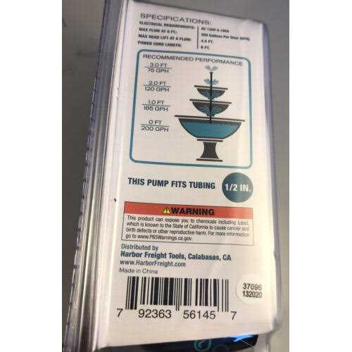 CreekStone 200 GPH Submersible Fountain Pump with Auto Shutoff 56145 - Cheap Fitting