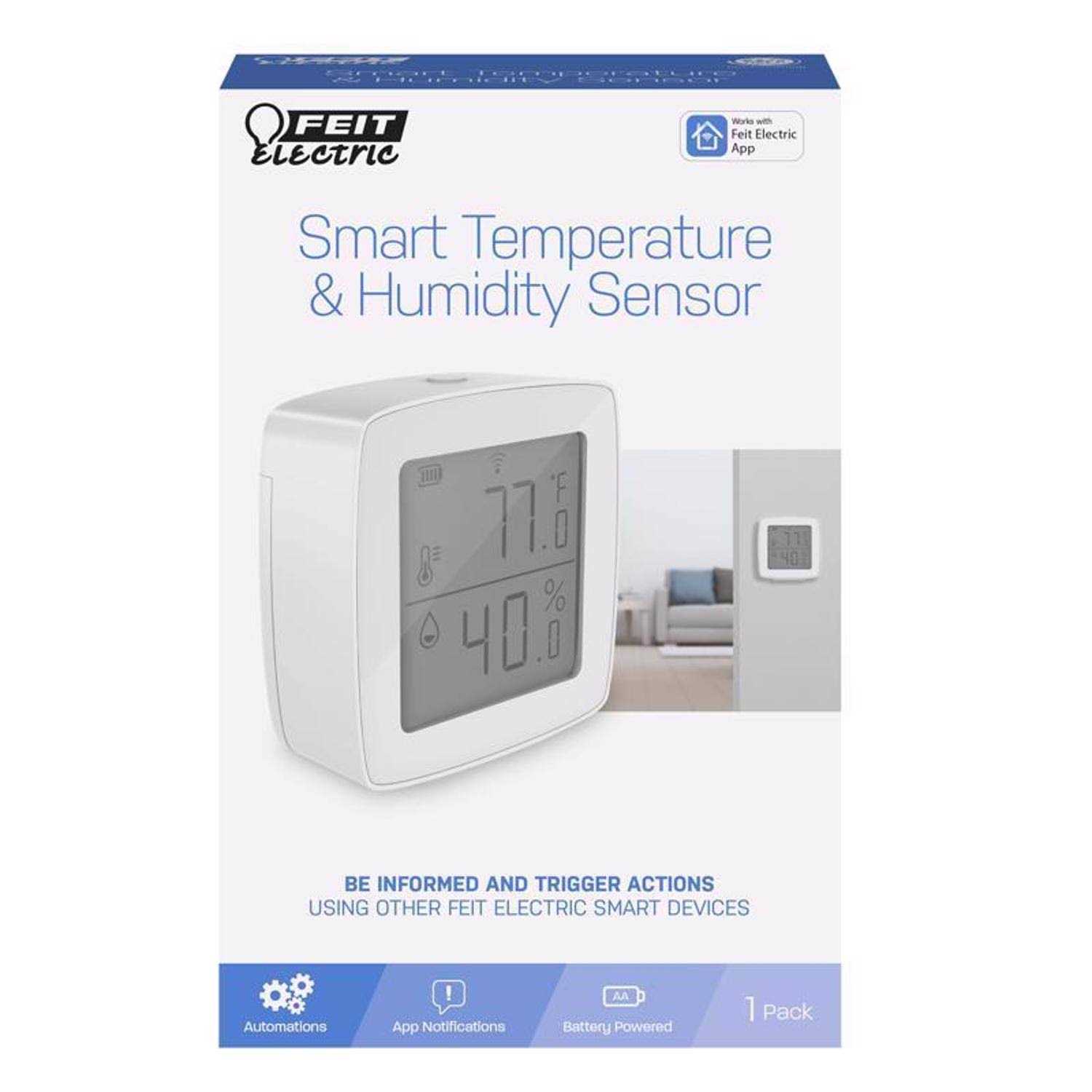 Feit Electric Built in WiFi Heating and Cooling Push Buttons Temperature Humidity Sensor TEMP/WIFI - Cheap Fitting
