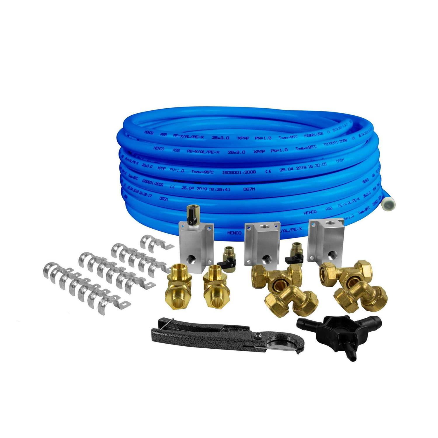 Industrial Air 3/4 in x 100 ft Aluminum Flexible Compressed Air Piping System 024-0397IA - Cheap Fitting