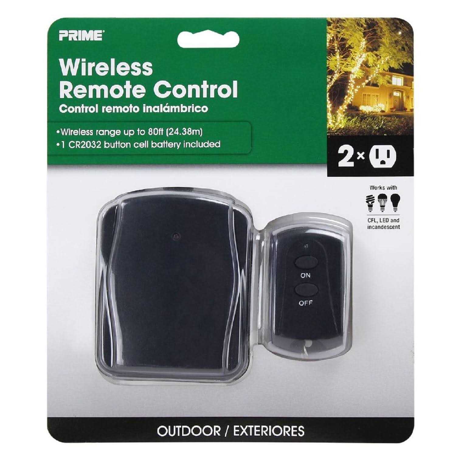 Prime Outdoor Wireless Switch with Remote Control Black - Cheap Fitting