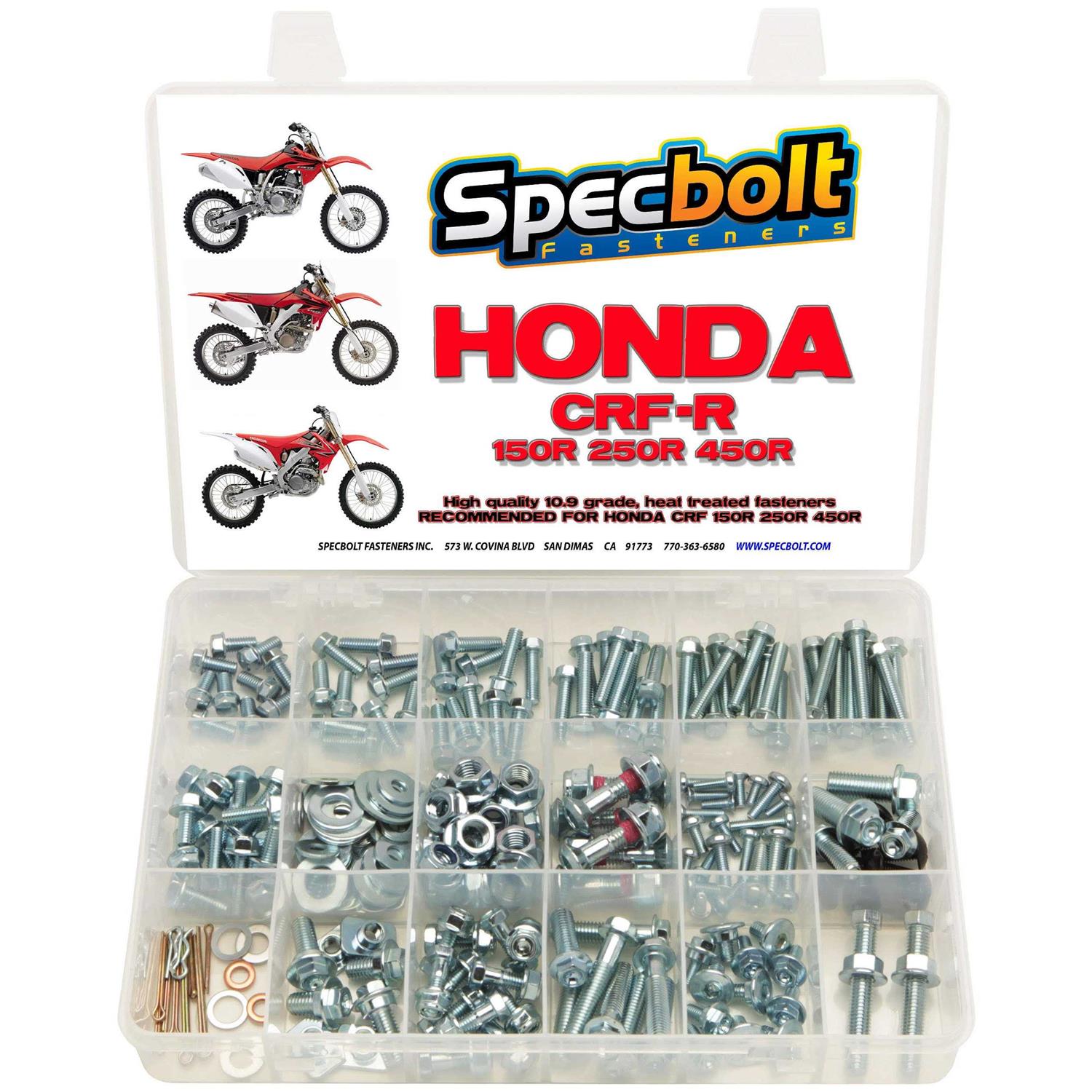 250pc Specbolt Fasteners Brand Bolt Kit fits Honda Crf150 Crf250 Crf250 Maintenance & Restoration of Mx Dirt bike Fasteners Crf 150 250 450 - Cheap Fitting