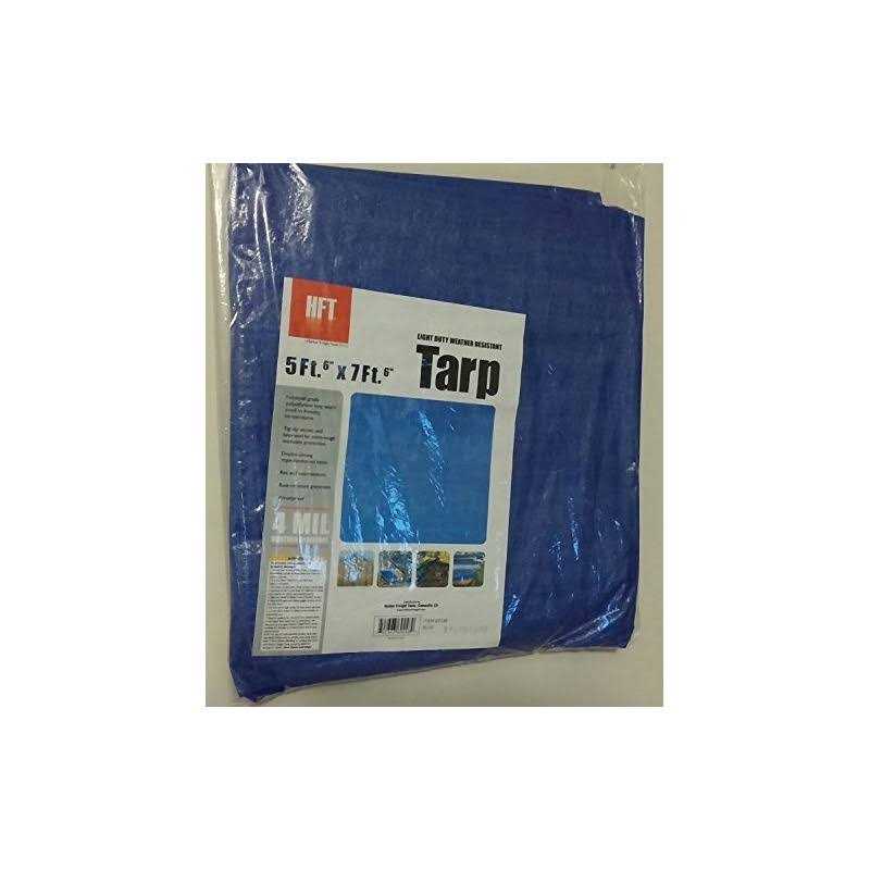 HFT 5 ft. 6 in. x 7 ft. 6 in. Blue All-Purpose Weather-Resistant Tarp - Cheap Fitting