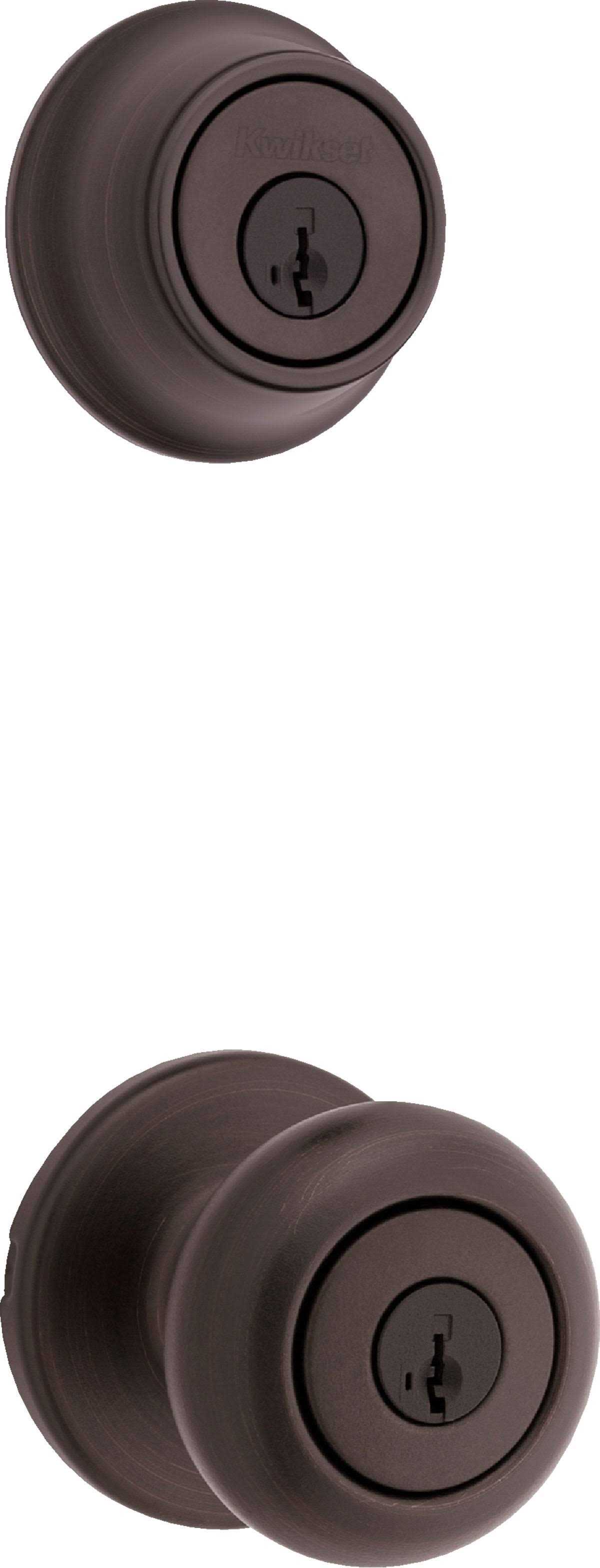 Kwikset Cove 92420-063 Entry Knob and Single Cylinder Deadbolt - Cheap Fitting