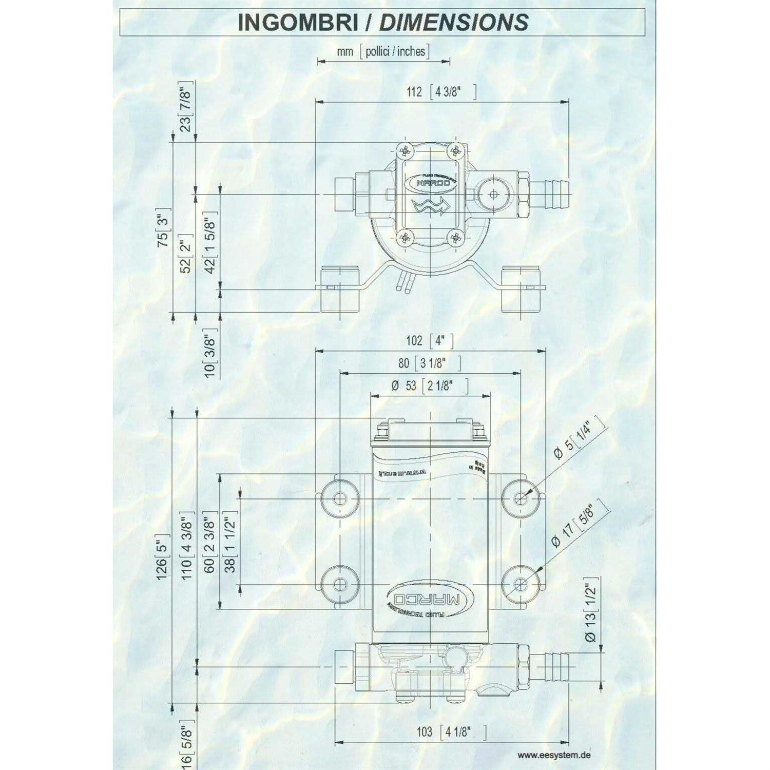 Mate M164-220-13 Marco 24V Oil Transfer Pump Electric 0.9 GPM 1.3a 3/8 NPT Up2/Oil - Cheap Fitting