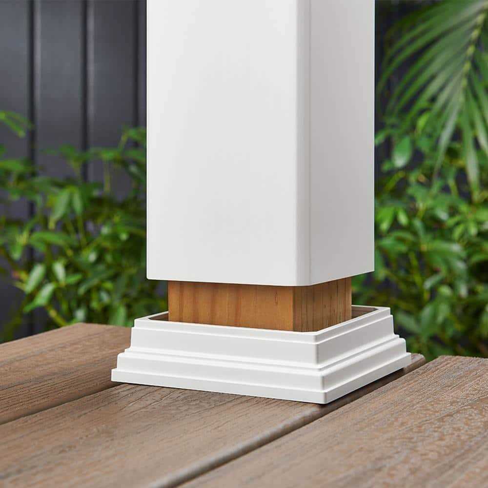 Trex 4-in x 4-in Classic White Composite Deck Post Skirt WTSKIRT4X4 - Cheap Fitting