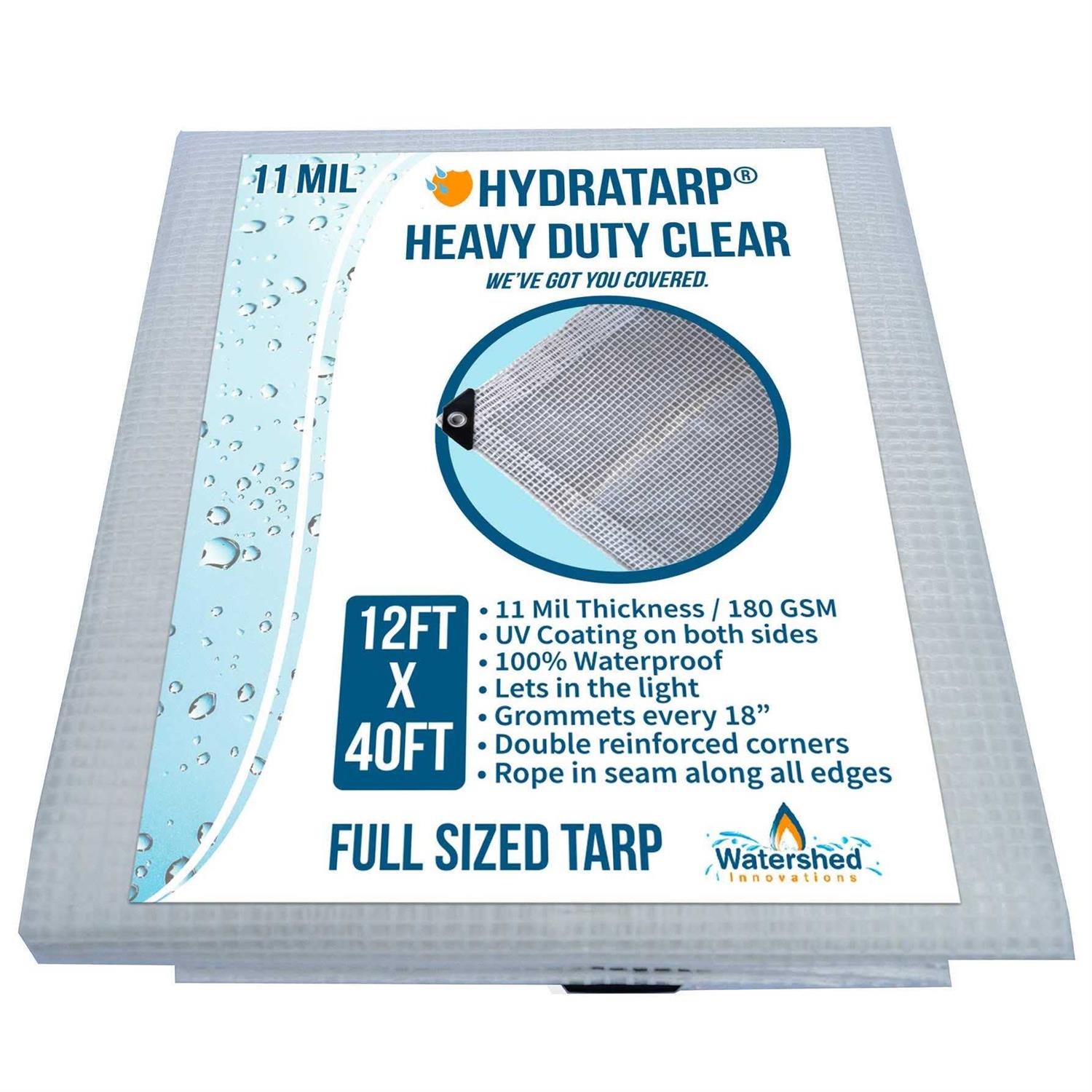 Watershed Innovations Hydratarp 11 Mil Clear Greenhouse Tarp - Cheap Fitting