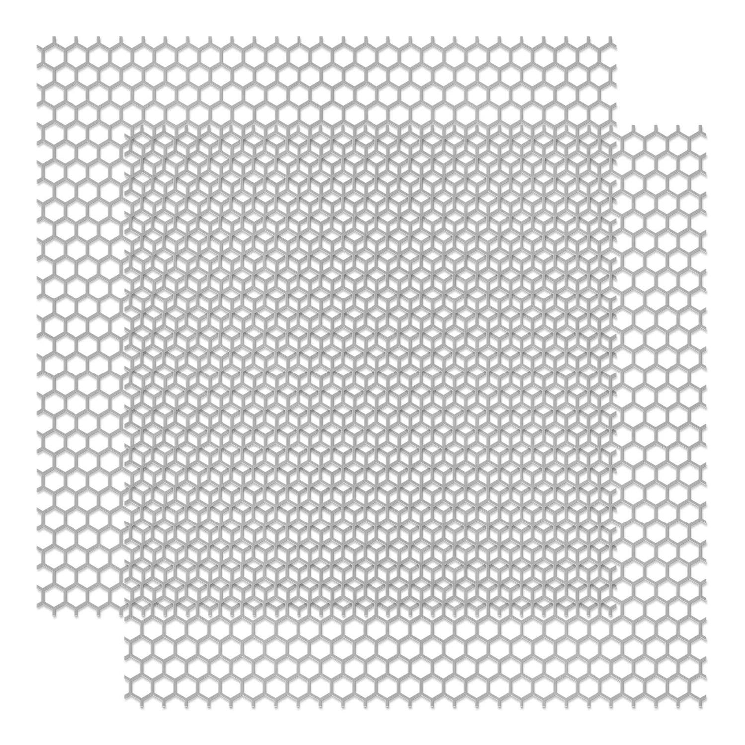 calimaero 2 Pack Dryer Vent Grill Screen Bird Guard Insert 8.8in x 8.8in Customizable 3inch to 8inch Stops Nesting in Bathroom Exhaust Vents - Cheap Fitting