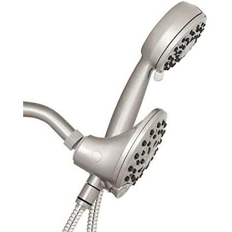 waterpik one-touch dual 2-in-1 shower system with rain shower head and 7-mode hand held shower head - Cheap Fitting