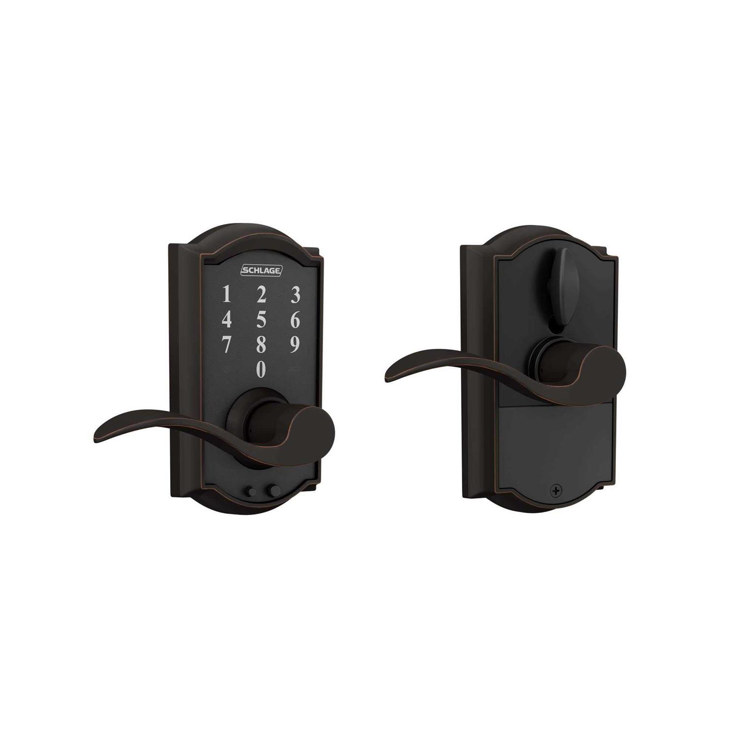 Schlage Lock Lever Entry Touch Aged Bronze - Cheap Fitting