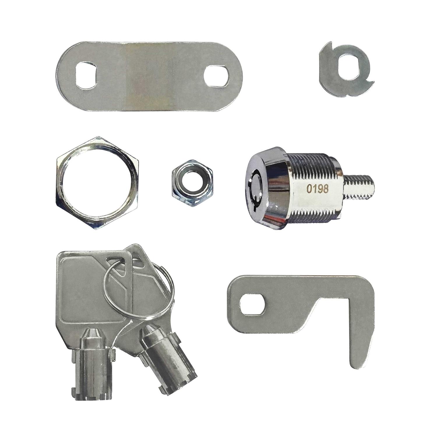 NIANNIAN 2 pack toolbox lock 5/8 tubular cam replacement lock hook cam keyed alike with 4 keys - Cheap Fitting