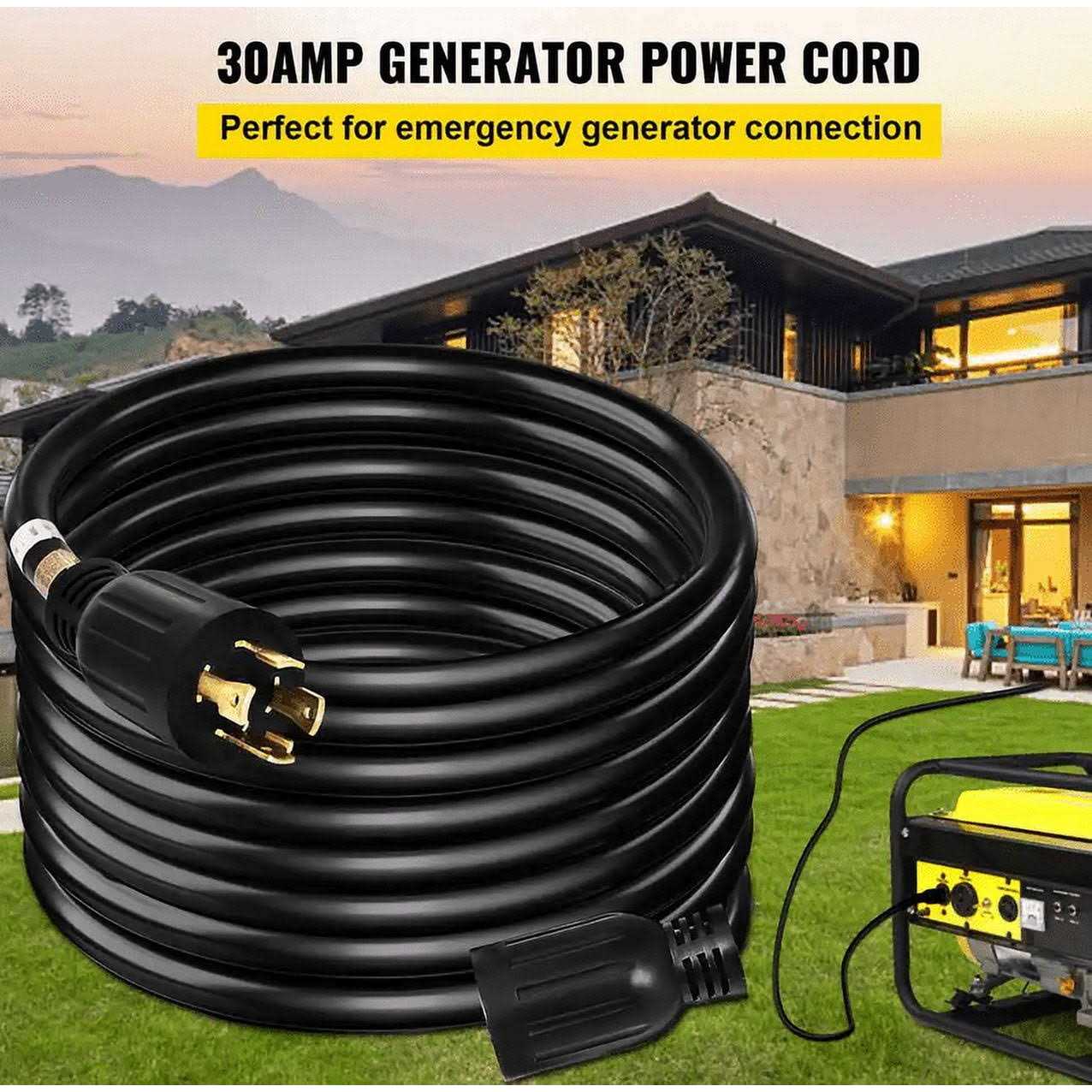 VEVOR 50 ft. Generator Extension Cord 250-Volt 30 Amp Generator Cord UL Listed Generator Power Cord with Twist Lock Connectors FDJYCX50FT30A0001V1 - Cheap Fitting