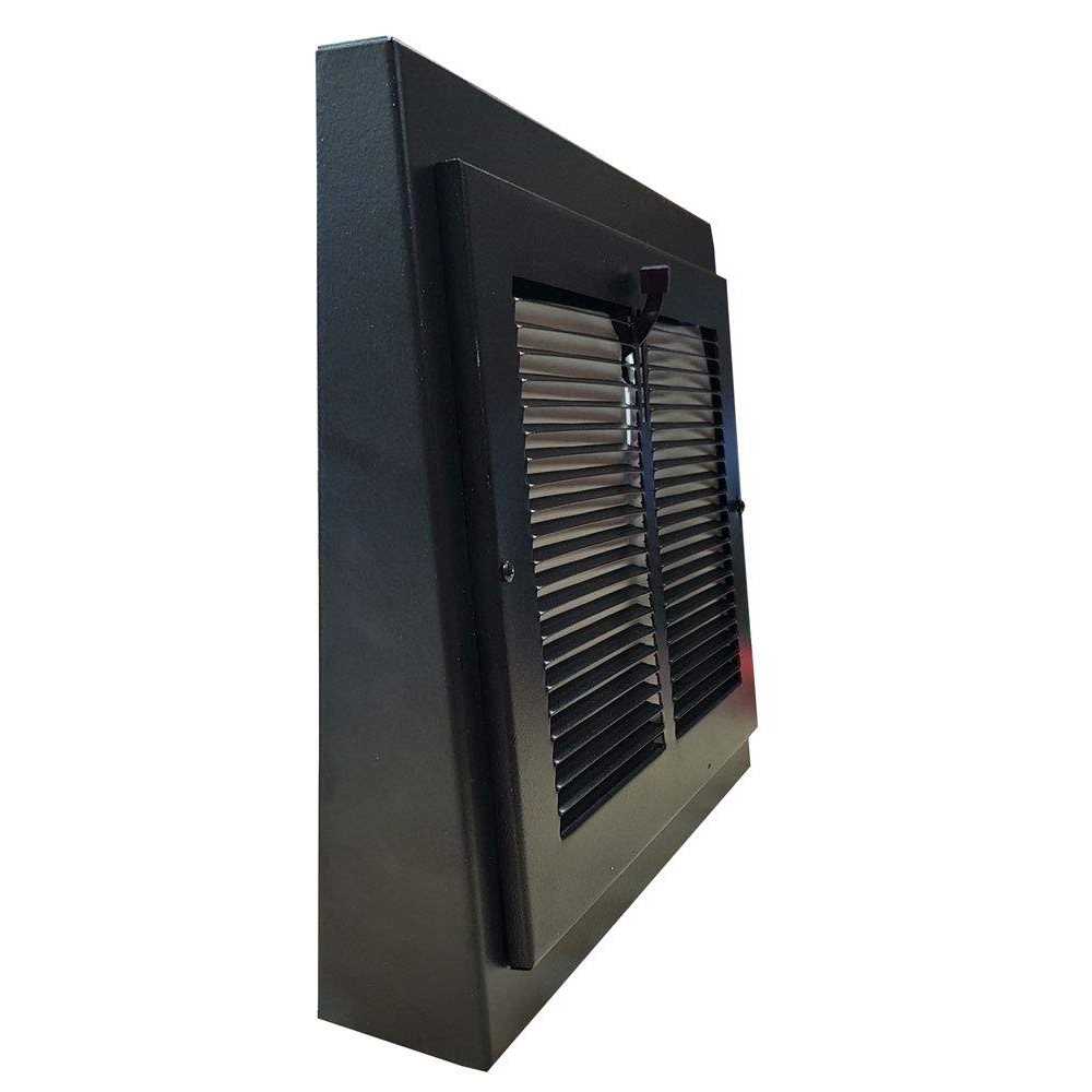 13 x 12 Vintage Black Gravity Baseboard Register - Cheap Fitting