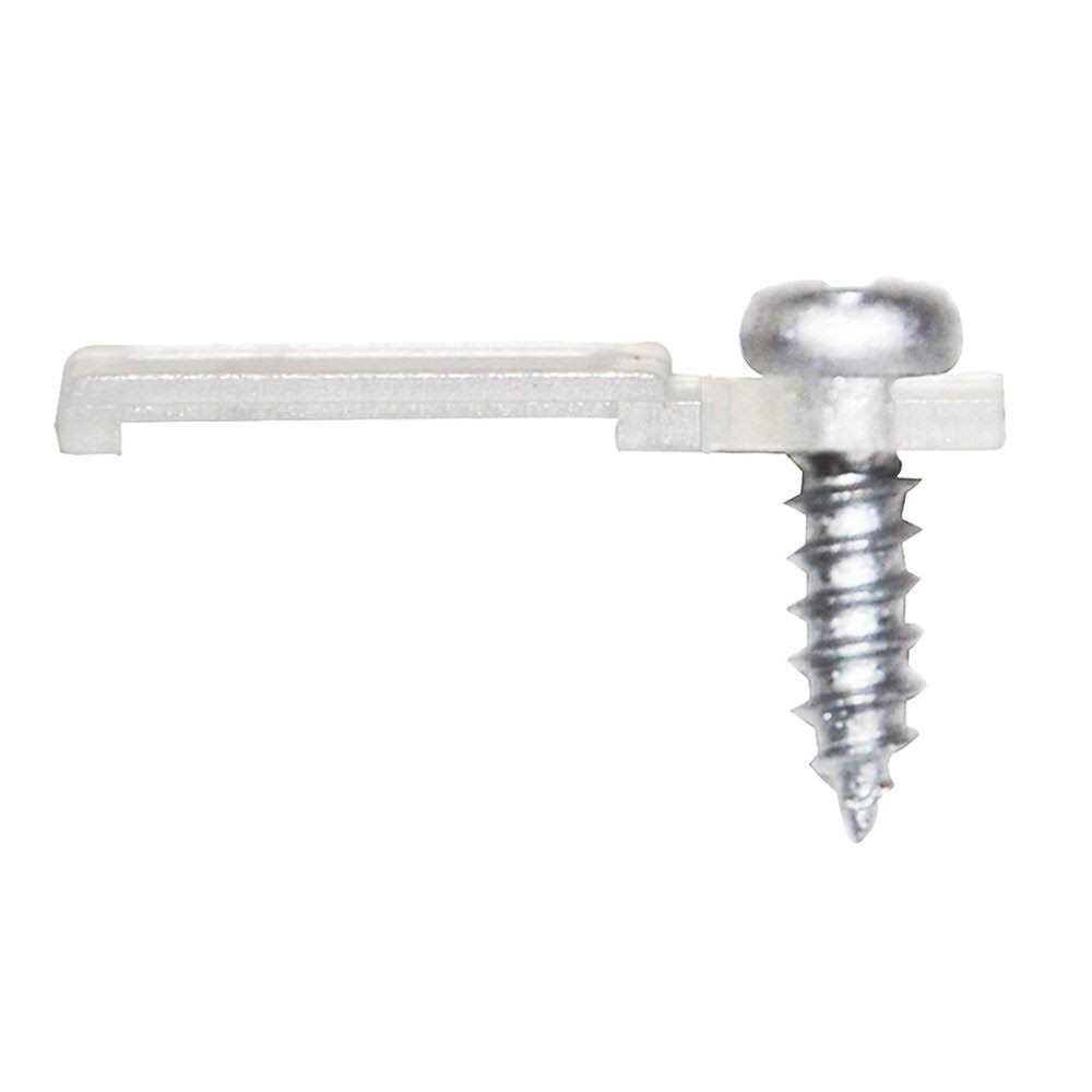 Griver 100 Pack Strip Light Mounting Brackets,Fixing Clips,One-Side Fixing,100 Screws Included - Cheap Fitting