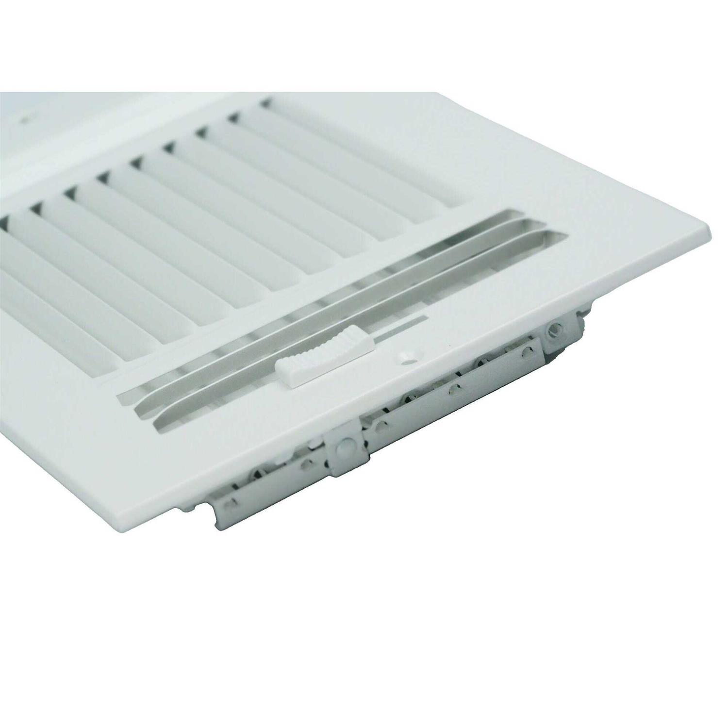 ReliaBilt 12 in. x 6 in. 3-way Sidewall/Ceiling Register White 5131206WH - Cheap Fitting