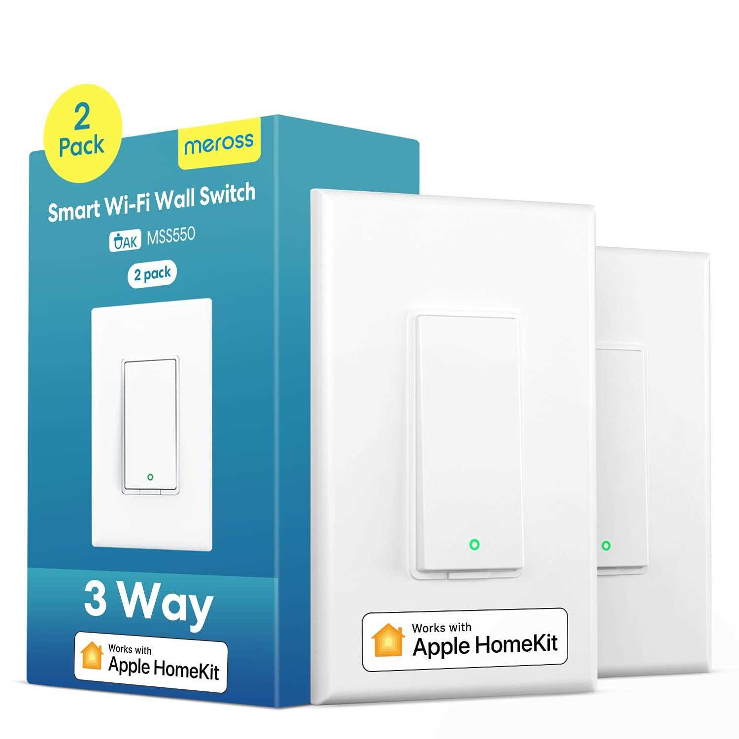 3 Way Smart Switch Meross Smart Light Switch Supports Apple HomeKit - Cheap Fitting