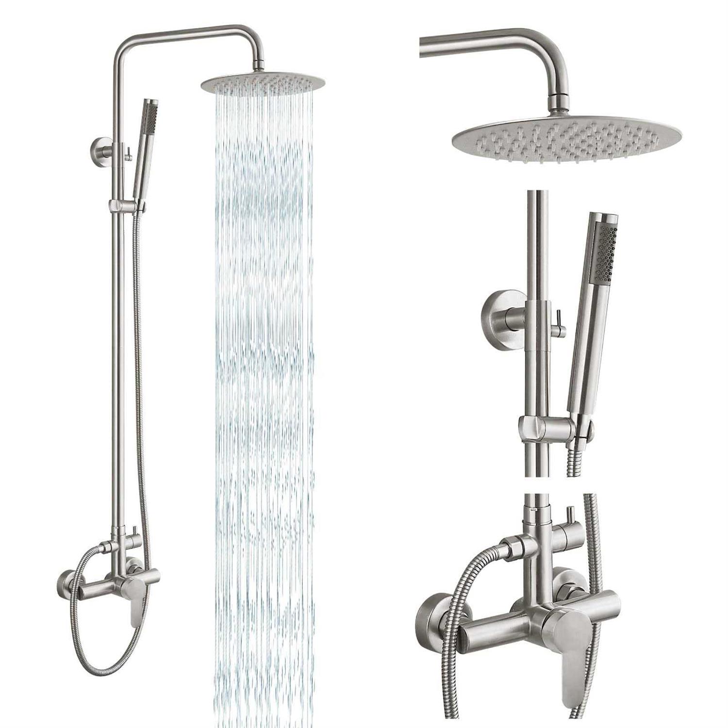 Gotonovo Outdoor Shower Faucet Sus304 Shower Fixture System Combo Set Rainfall - Cheap Fitting