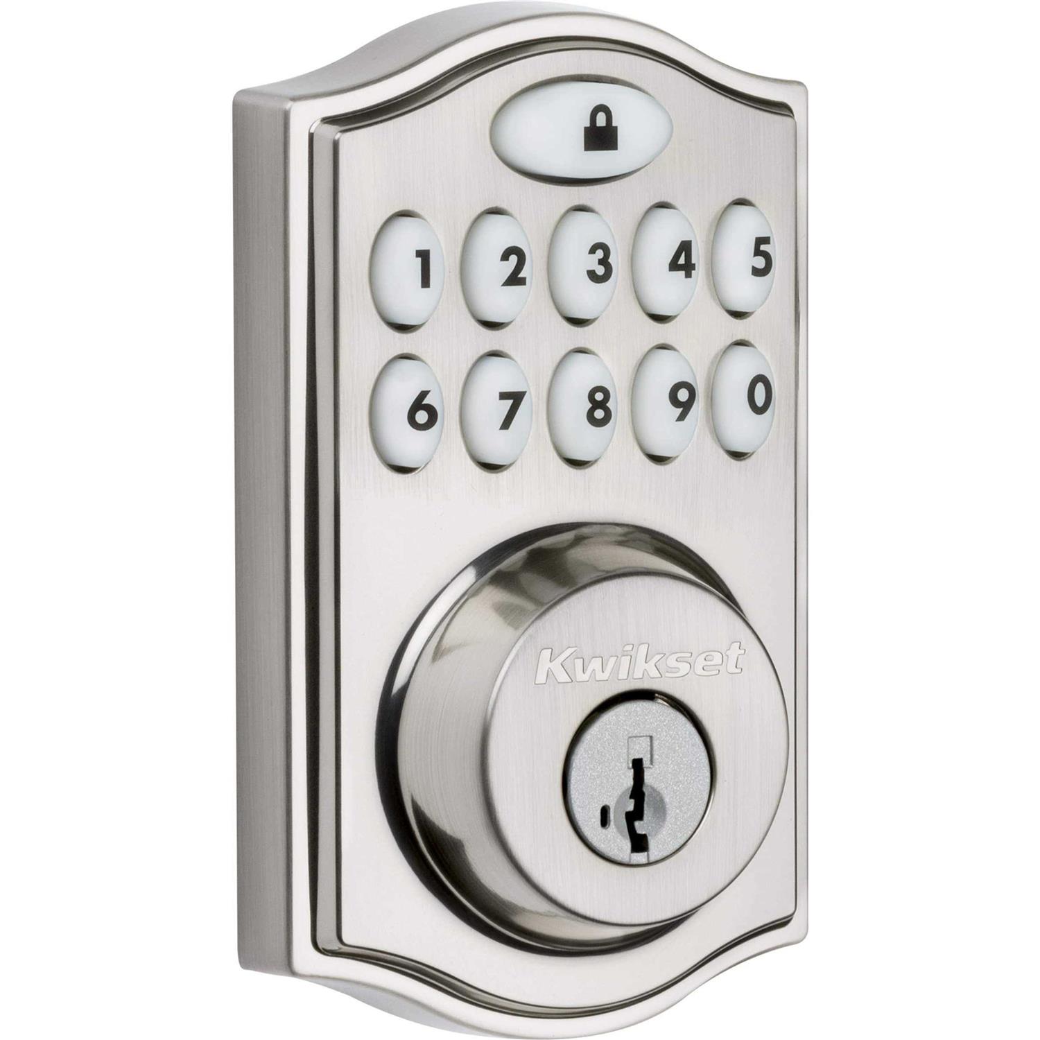 Kwikset 914 Traditional Keypad SmartCode Electronic Deadbolt Smart Lock featuring SmartKey Security and Zigbee 3.0 Technology - Cheap Fitting