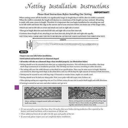 Aviary Netting Heavy Knotted 2 inch Poultry Net - Cheap Fitting