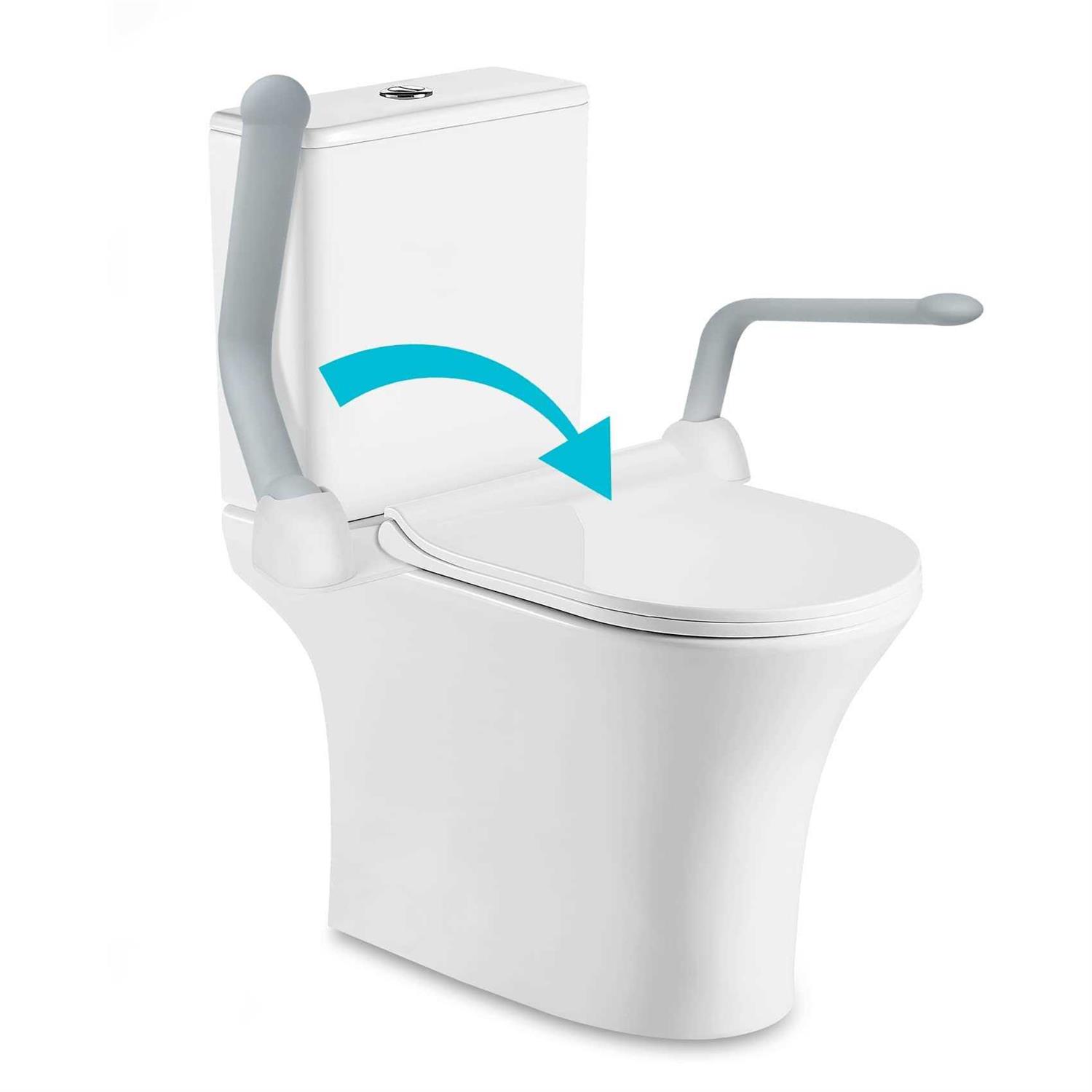 Srora Toilet Safety Rails for Elderly Handicap Toilet Rails with Foldable Handles - Cheap Fitting