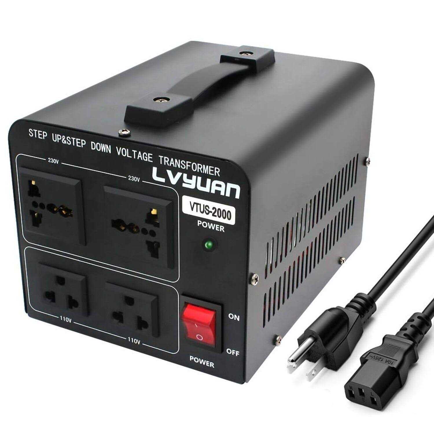 Yinleader 2000W Voltage Converter Transformer 2000 Watt Step Up/Down Converter 110/120 Volt - Cheap Fitting