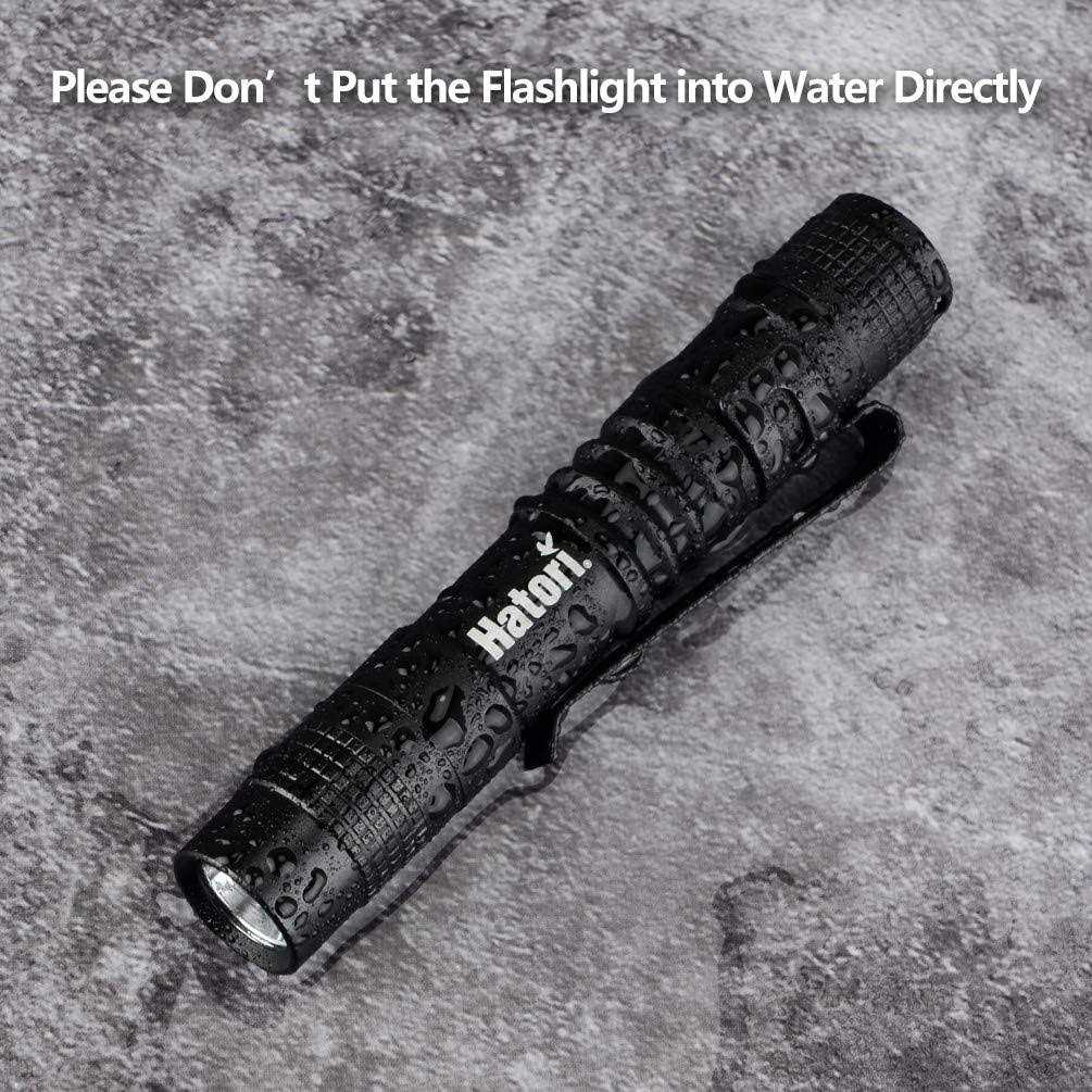 Hatori Super Small Mini LED Flashlight Battery-Powered Handheld Pen Light Tactical Pocket Torch with High Lumens for Camping - Cheap Fitting