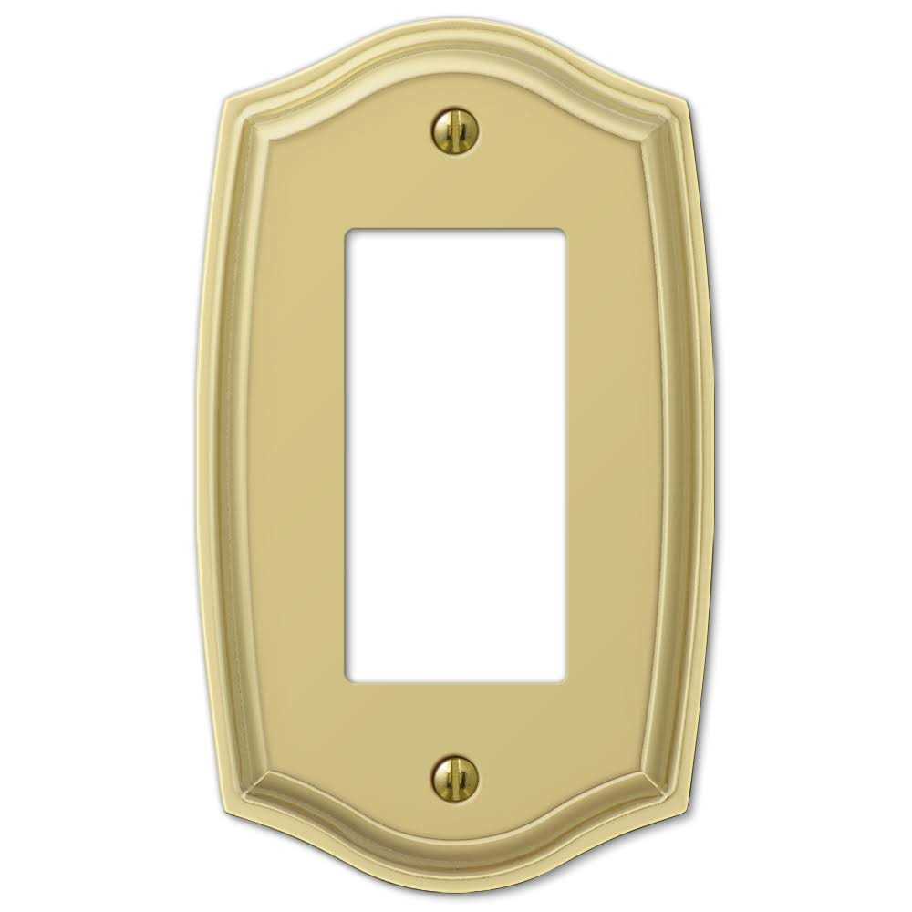 Amerelle 1 Rocker Wallplate Sonoma Polished Brass Steel 159RBR - Cheap Fitting