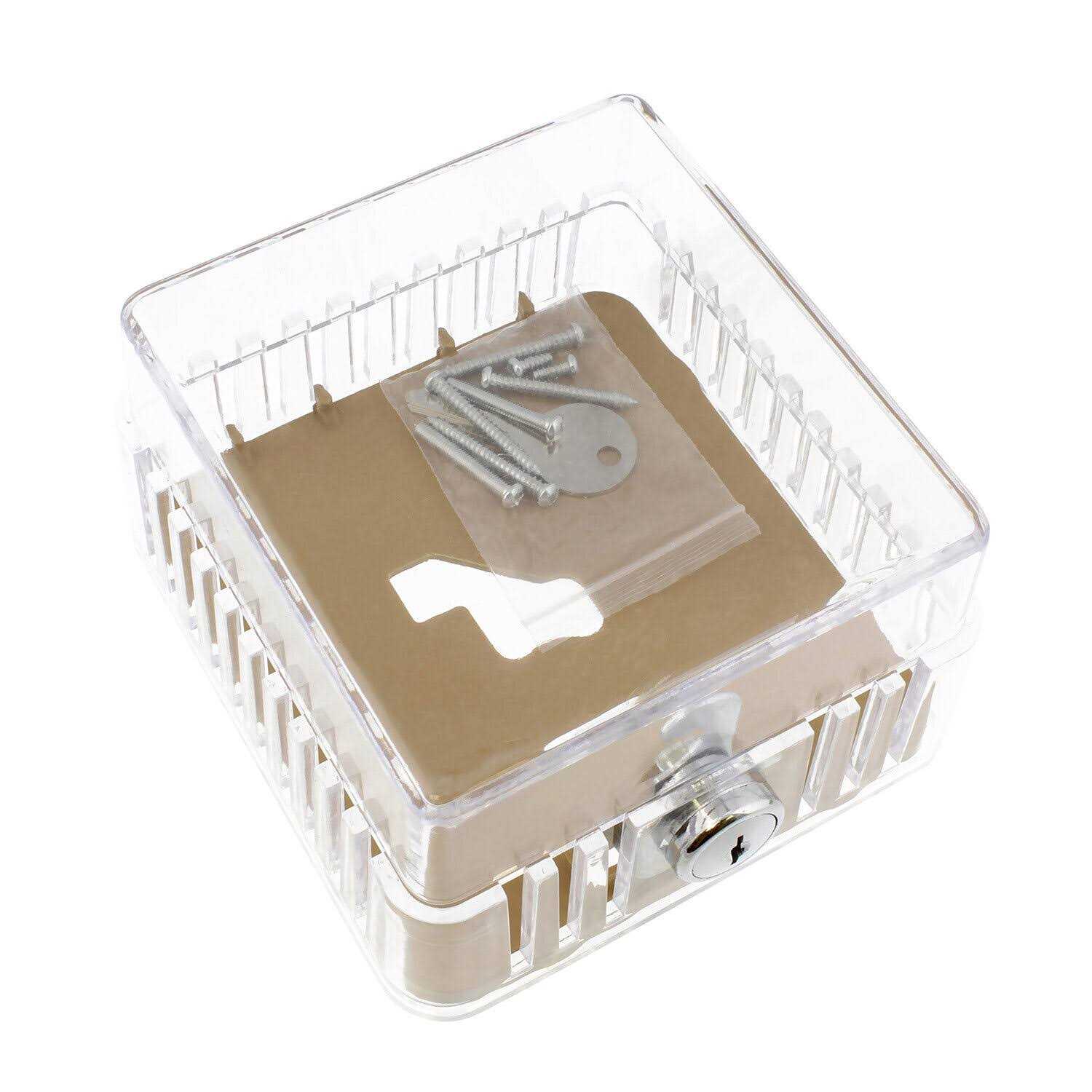 Bisupply AC Thermostat Cover with Lock XS 1pk Wall AC Panel Lock Box with Key - Cheap Fitting