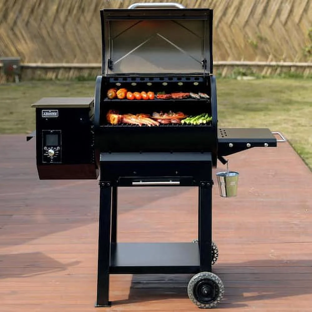 ASMOKE 515 sq. in. Wood Pellet Grill and Smoker in Bronze - Cheap Fitting