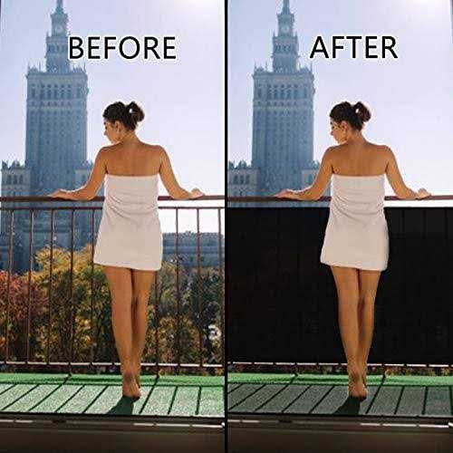 Sunlax Balcony Privacy Screen Fence Windscreen Cover Fabric Shade Netting Mesh Cloth with Grommets UV Protection for Patio - Cheap Fitting