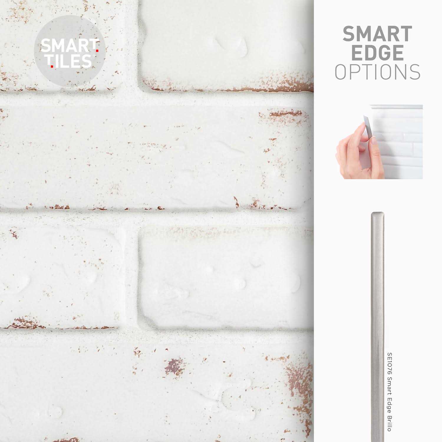 Smart Tiles 2pk Brik Toscana XL Matte Peel & Stick 3D Tile Paper Backsplash - Cheap Fitting