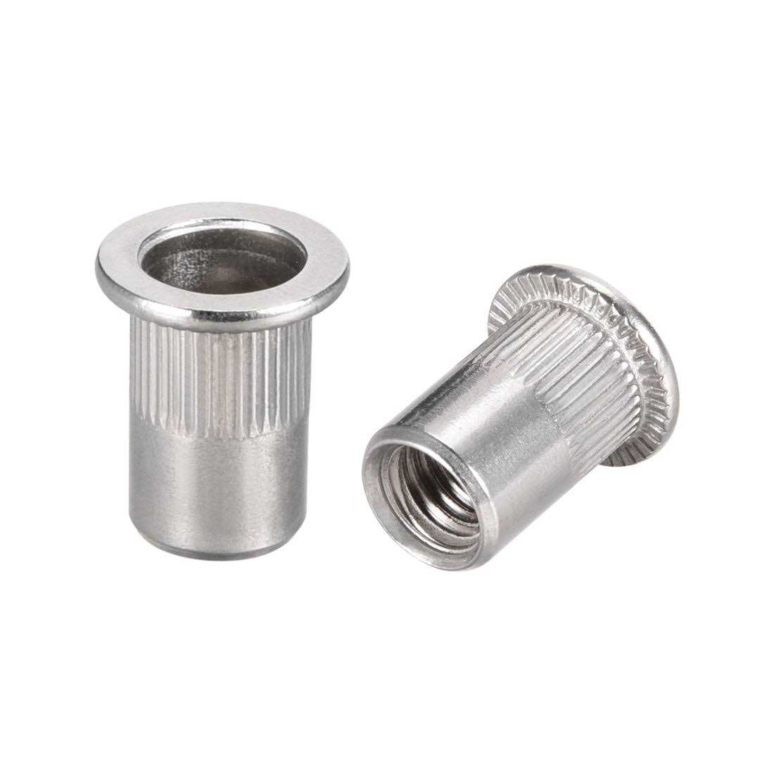 Uxcell M8 304 Stainless Steel Rivet Nuts Flat Head Insert 20 Pcs - Cheap Fitting